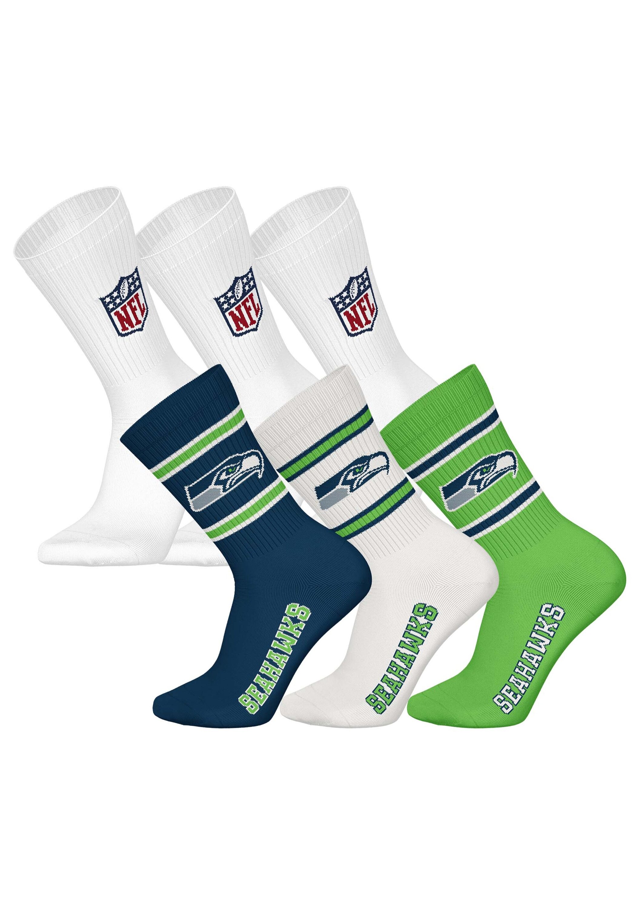 NFL Kurzsocken "Socken NFL 6Pack Crew Socks 6er Pack"