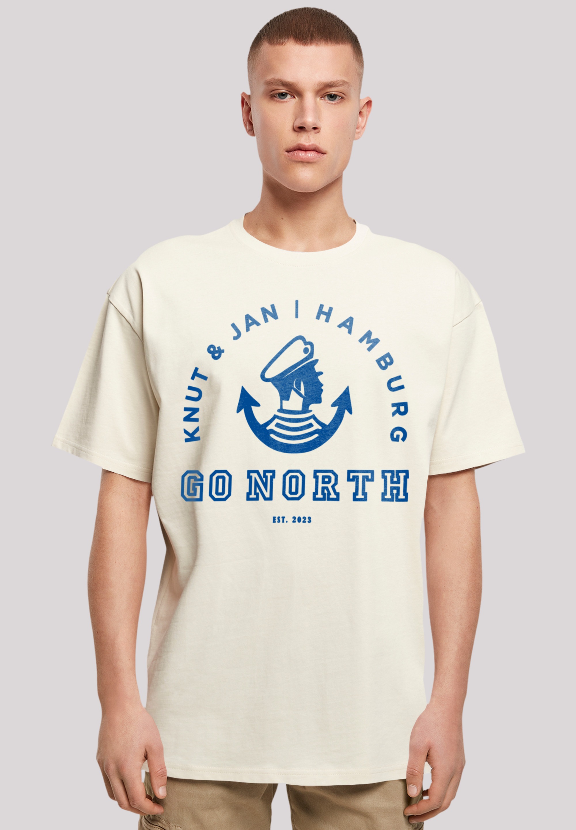 F4NT4STIC T-Shirt "Go North Knut Jan Hamburg Knut Jan Hamburg", Print günstig online kaufen