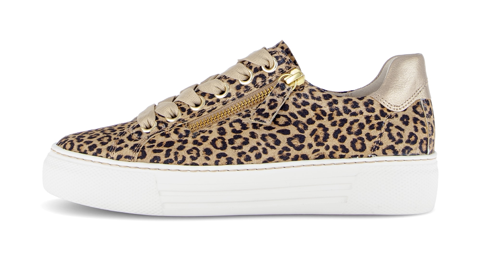 Gabor Plateausneaker  , Freizeitschuh, Halbschuh, Schnürer mit Außenreißverschluss, G-Weite