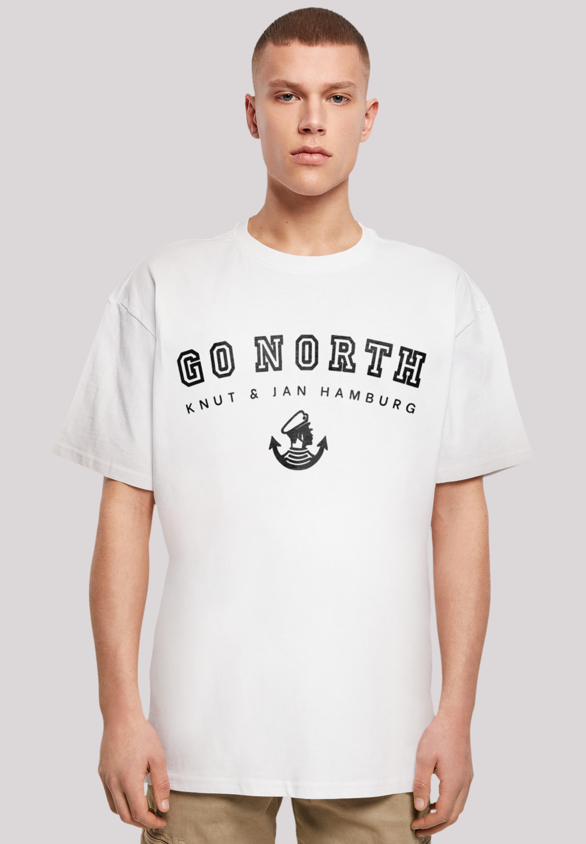 F4NT4STIC T-Shirt »Go North Knut & Jan Hamburg«, Print