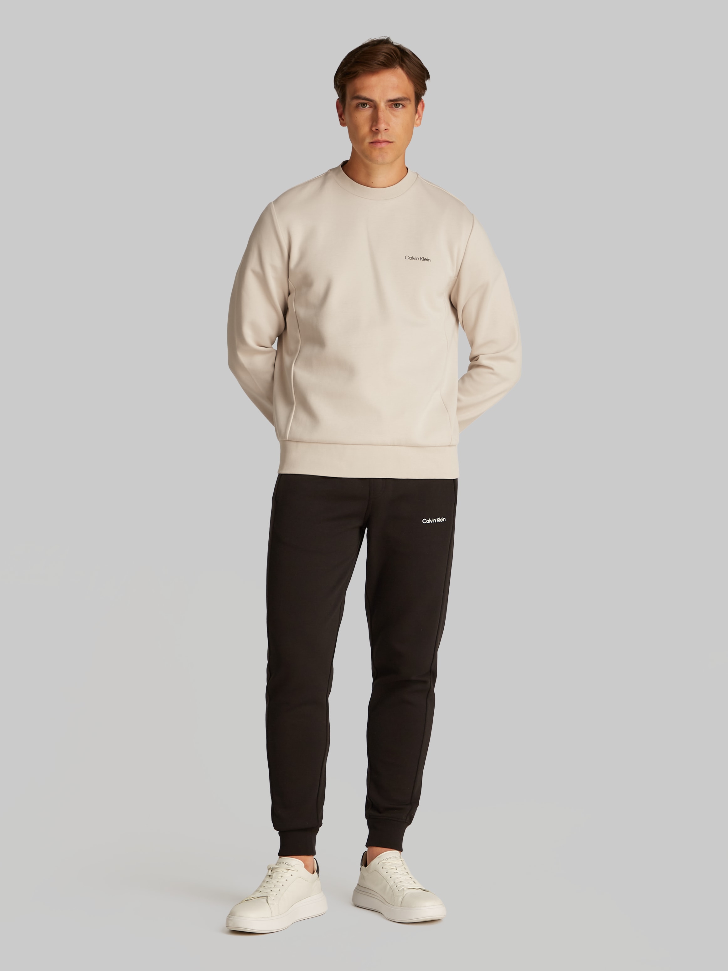 Calvin Klein Sweatshirt »MICRO LOGO REPREVE SWEATSHIRT«, mit halsnahmen Rundhalsausschnitt