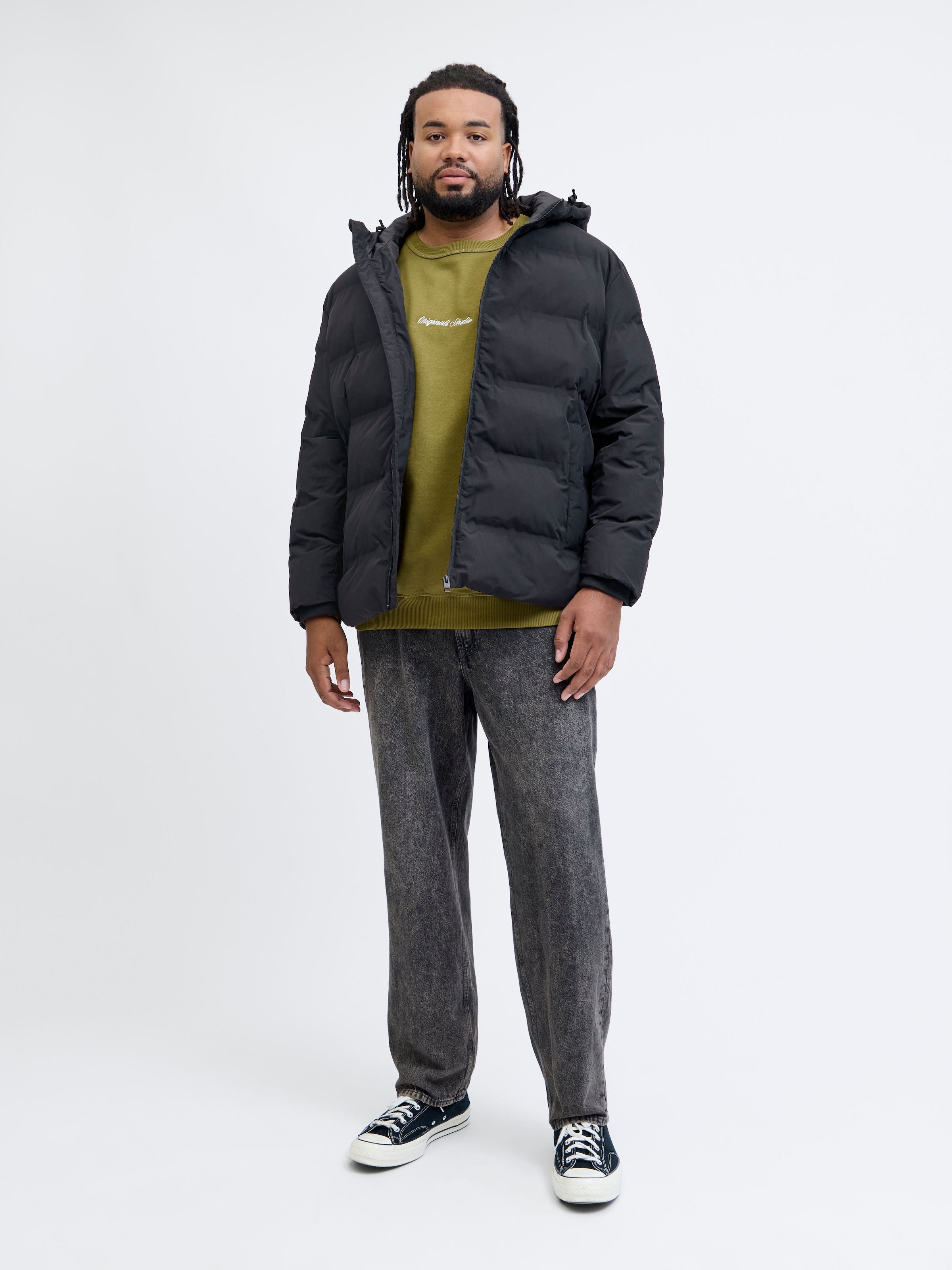 Jack & Jones PlusSize Steppjacke »JJESOHO PUFFER HOOD SN PLS«, mit Kapuze