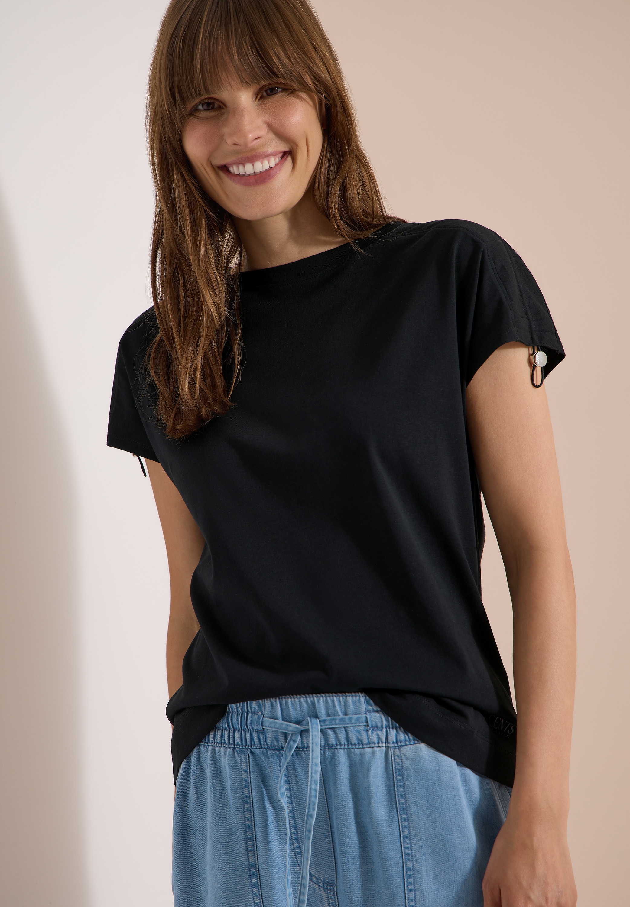Cecil T-Shirt mit gerafften Ärmeln
