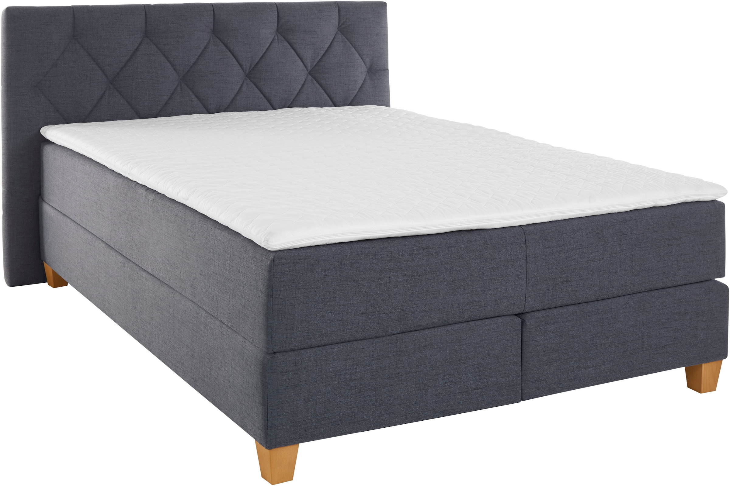 Home affaire Boxspringbett »Harmones« in 3 Breiten, Härtegrad auch im Mix mit je 1 Matratze in H2 und H3