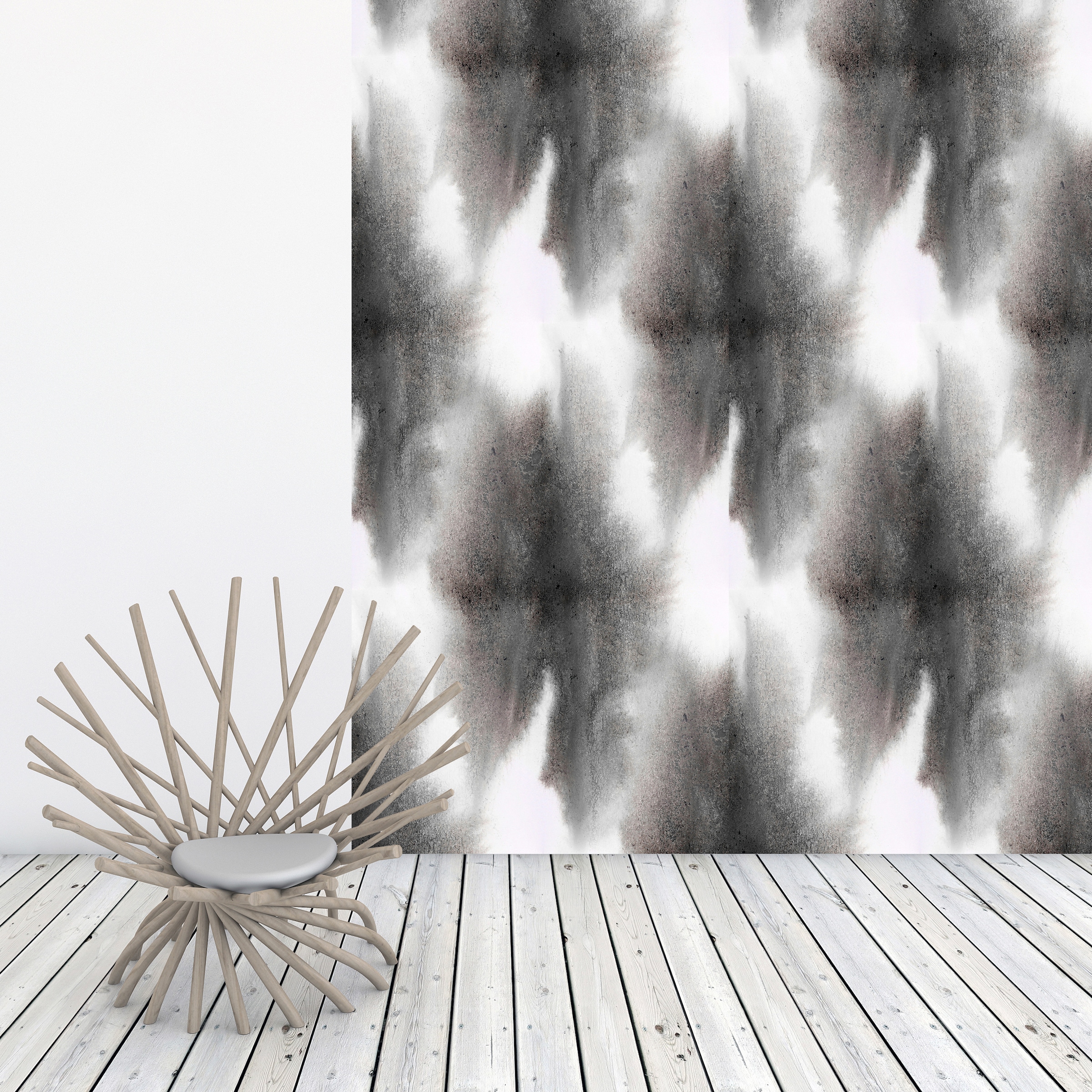 queence Vinyltapete »Brooke« Farbverlauf | abstrakt | bedruckt | gemustert glatt 90x250cm, selbstklebend, kinderleichte Anbringung, , Sticker