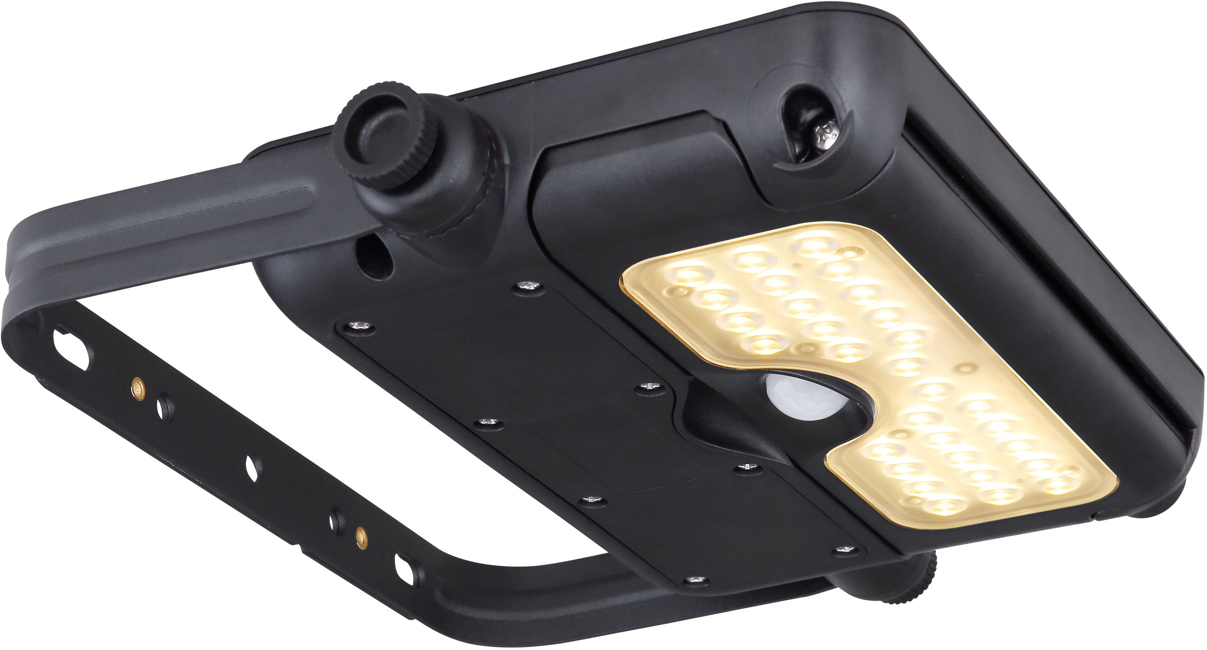 GLOBO LIGHTING LED Solarleuchte »SOLARLEUCHTE KUNSTSTOFF SCHWARZ, 1XLED«, Leuchtmittel LED-Modul | LED fest integriert, Solar/IP65/Baustrahler/schwenkbar/3000K