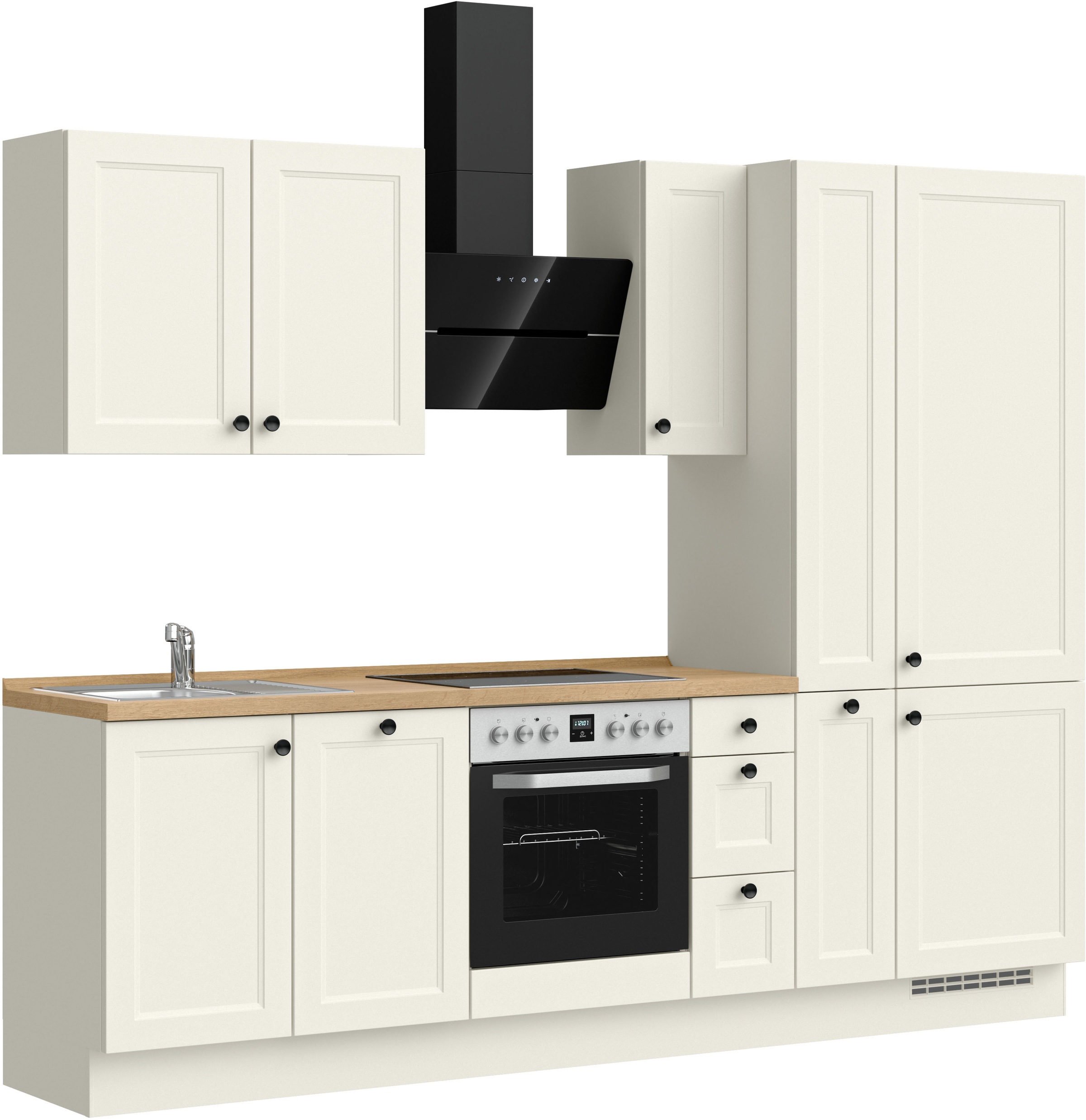 nobilia Küchenzeile ""Cascada II", NEU: individuell anpassbar mit gratis Profi-Beratung" vormontiert, Breite 270 cm, Ausrichtung wählbar, wahlw. mit E-Geräten