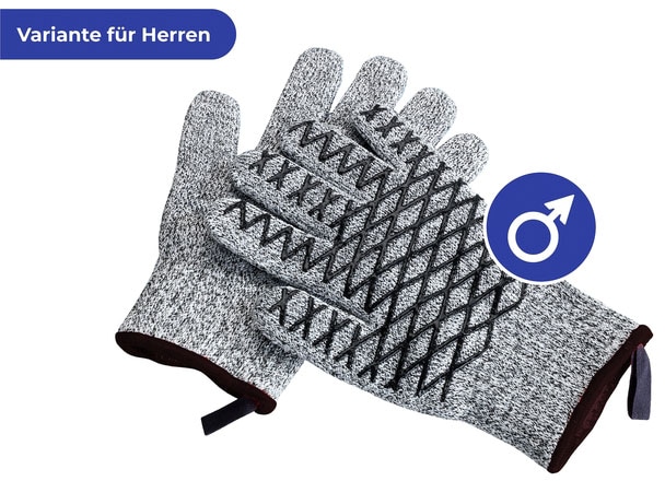 Maximex Grillhandschuhe »2in1«, (Set, 2 tlg.), Hitze-& Schneideschutz für Herren