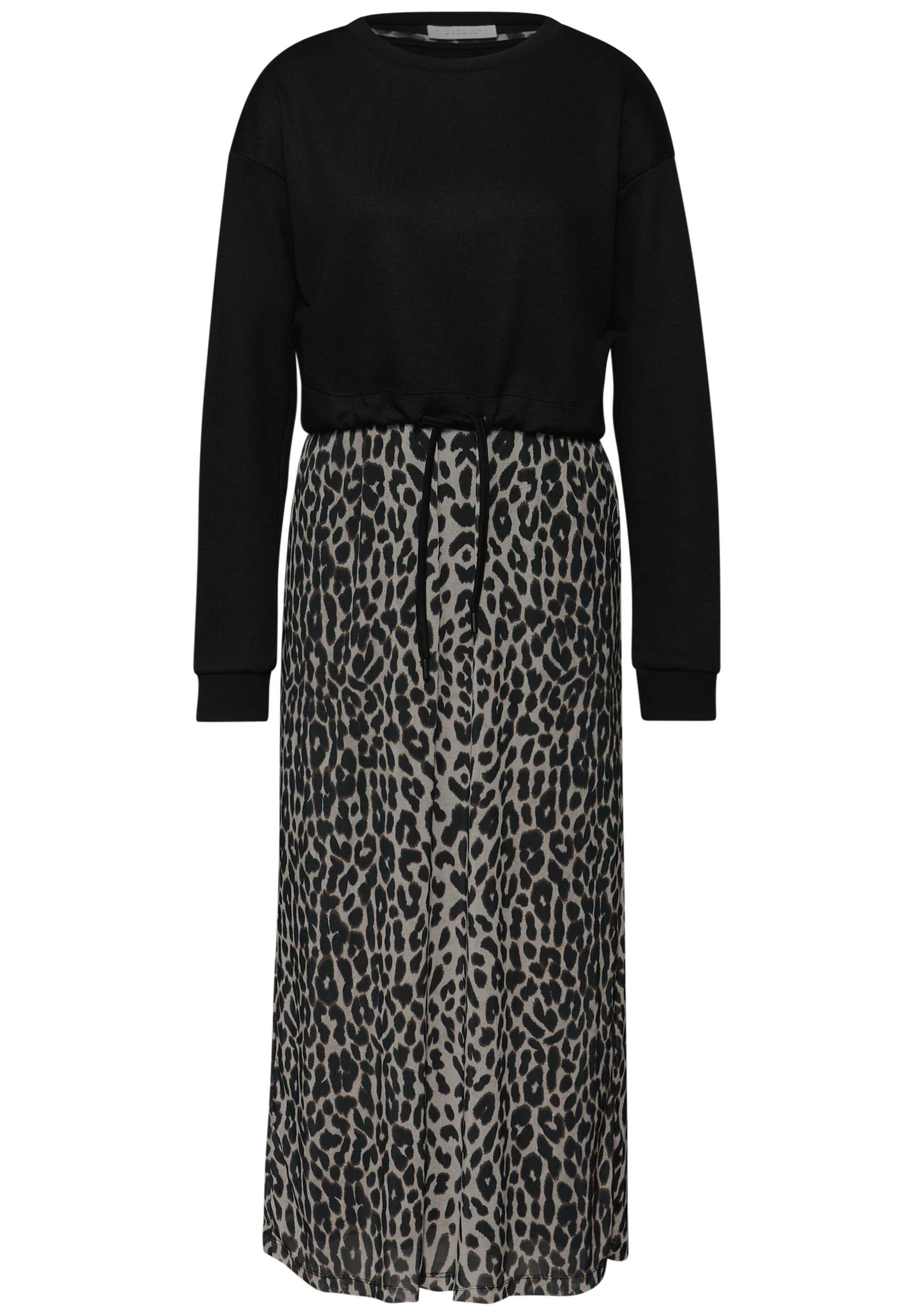 STREET ONE STUDIO Midikleid Ohne Taschen mit Leo-Muster