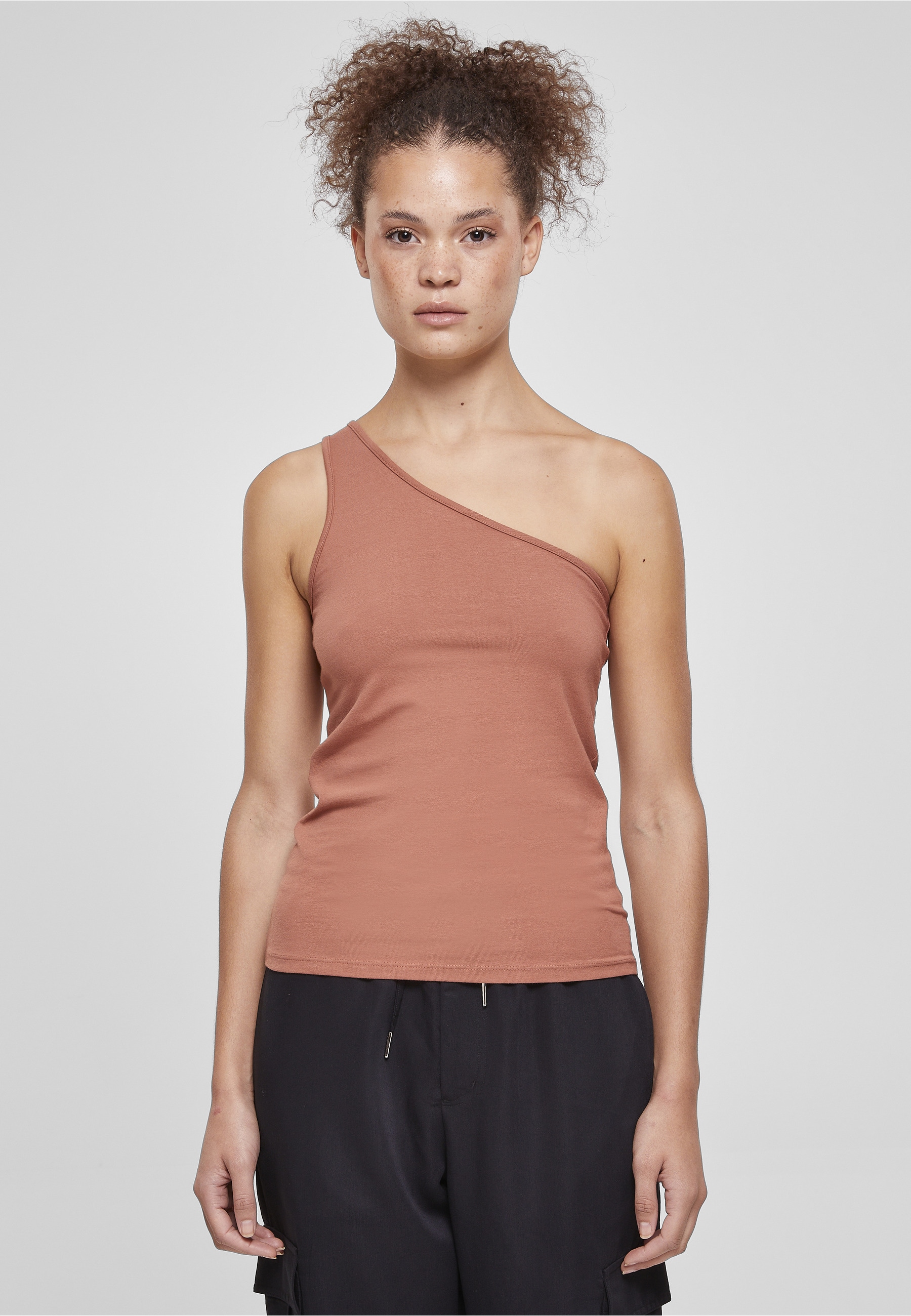 URBAN CLASSICS Tanktop »Urban Classics Damen Ladies Asymmetric Top« 1 Stk.