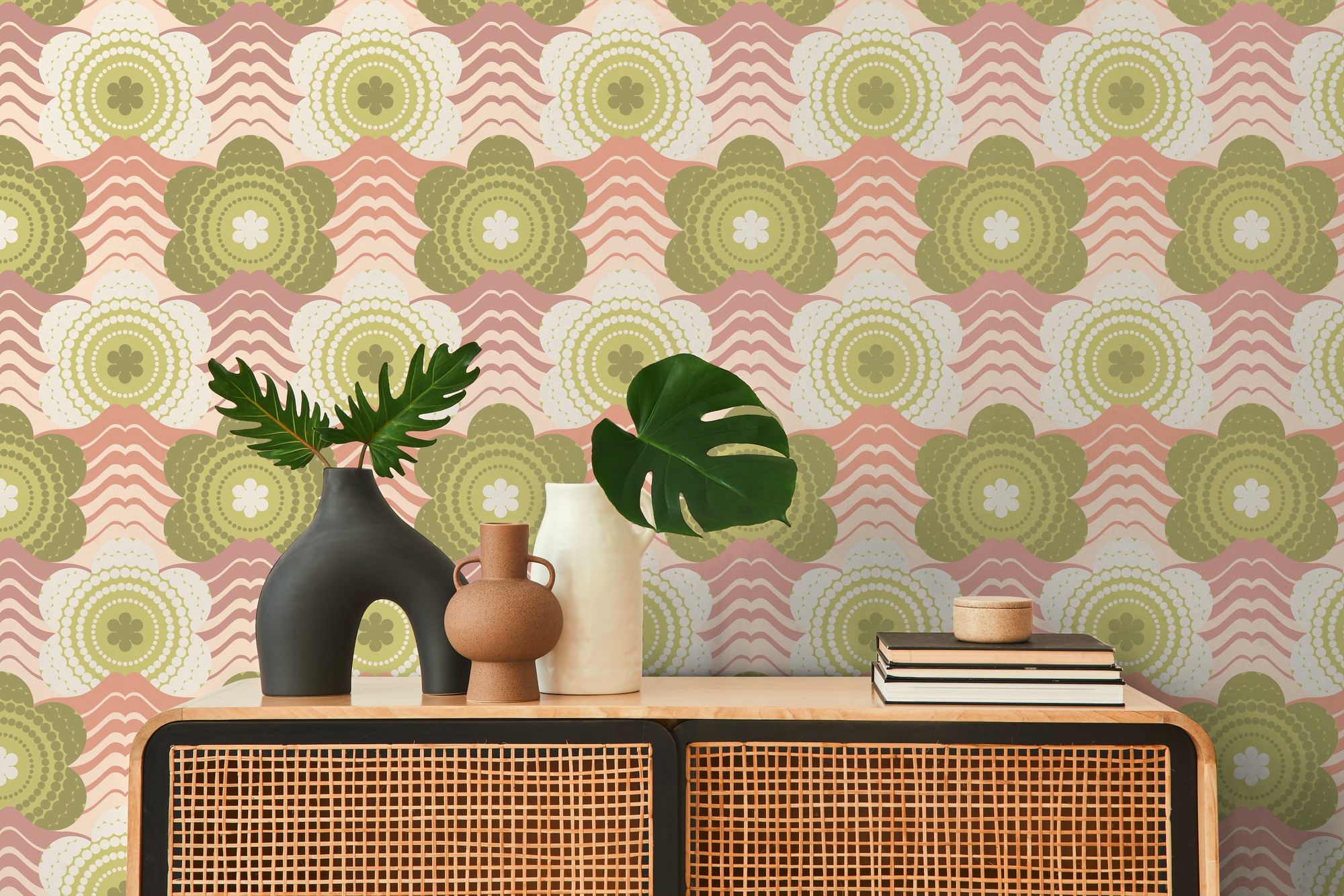 A.S. Création Vliestapete »Retro Chic florale Tapete Mustertapete Retro Blumen«, matt, Vintage Vliestapete für Schlafzimmer Küche Wohnzimmer Floral Design