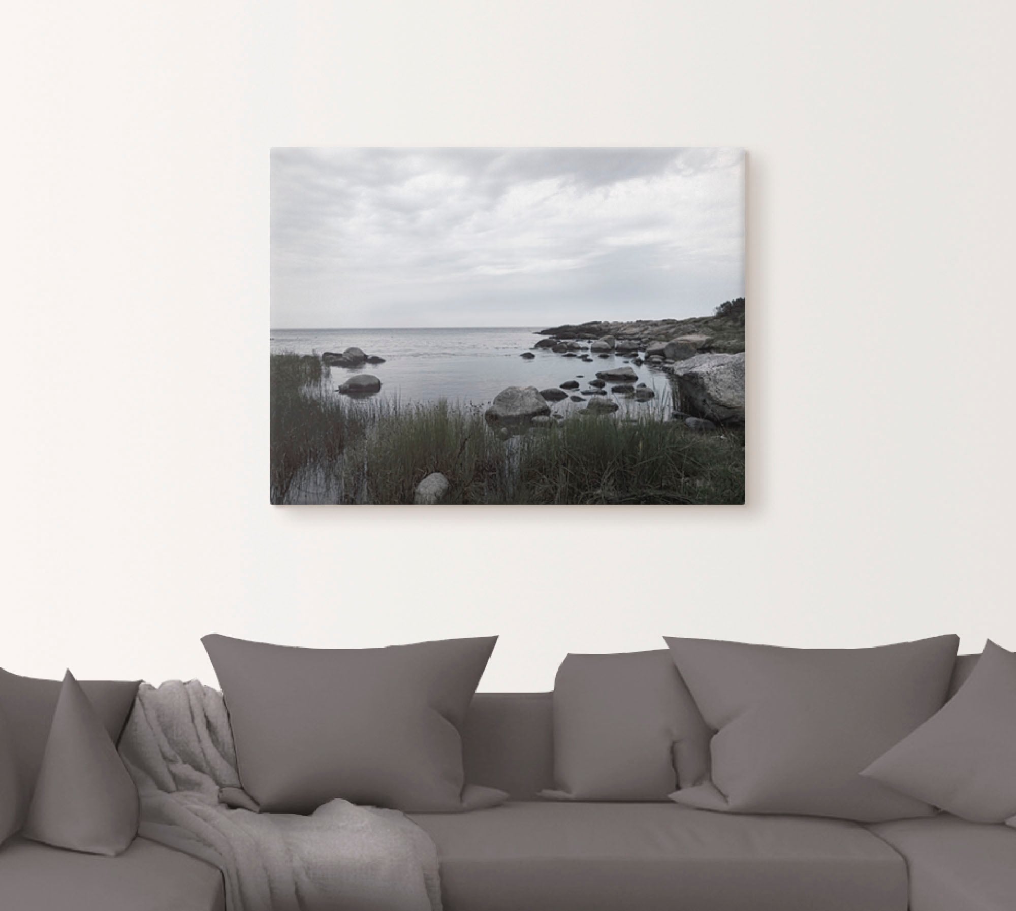 Artland Wandbild "Einsame Bucht am Meer", Gewässer, (1 St.), als Leinwandbi günstig online kaufen