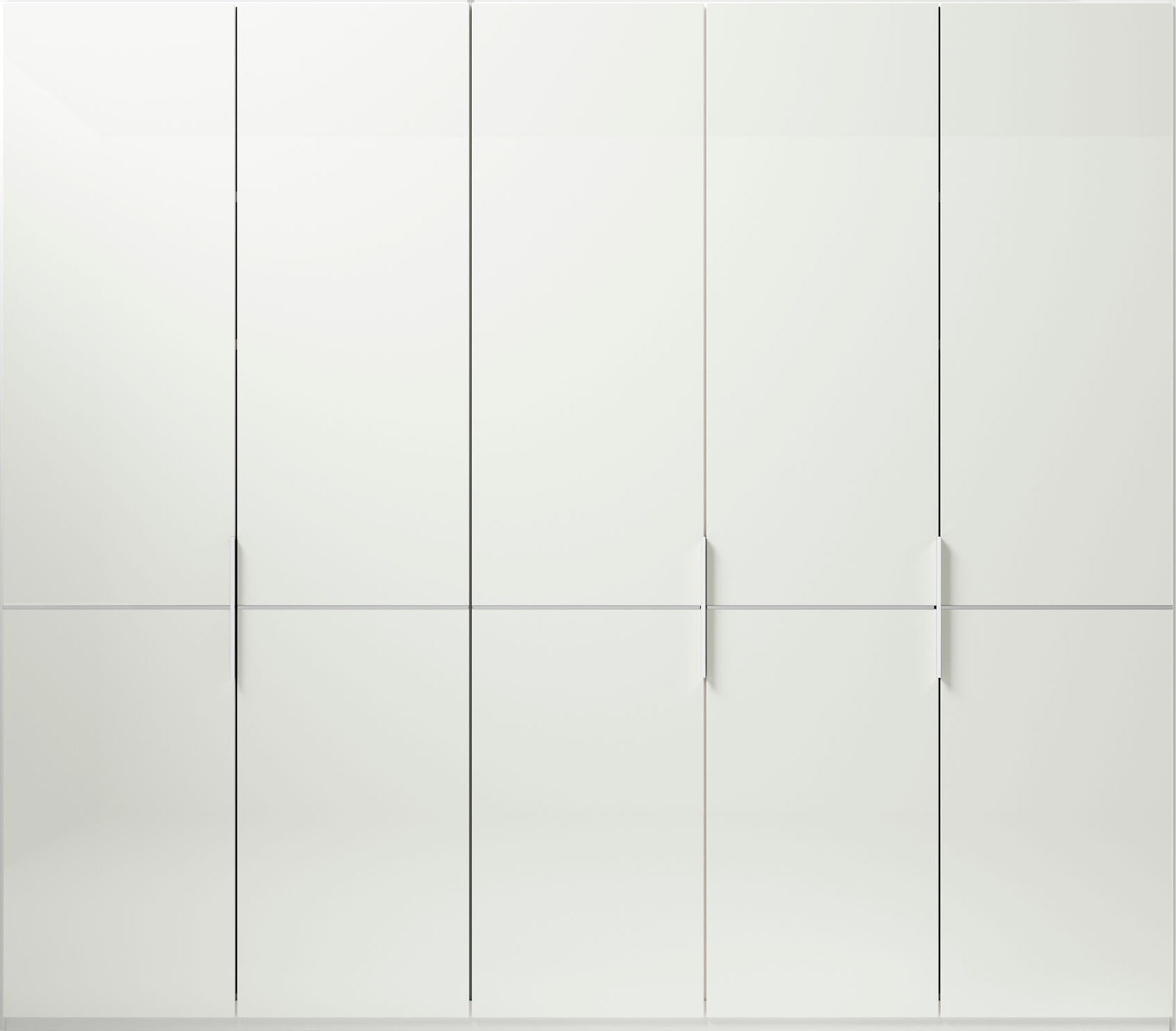 Thumbnail - Musterring Drehtürenschrank "Imola W", Einlegeböden und Kleiderstangen,mit Glastüren und Aufleistung in Chrom