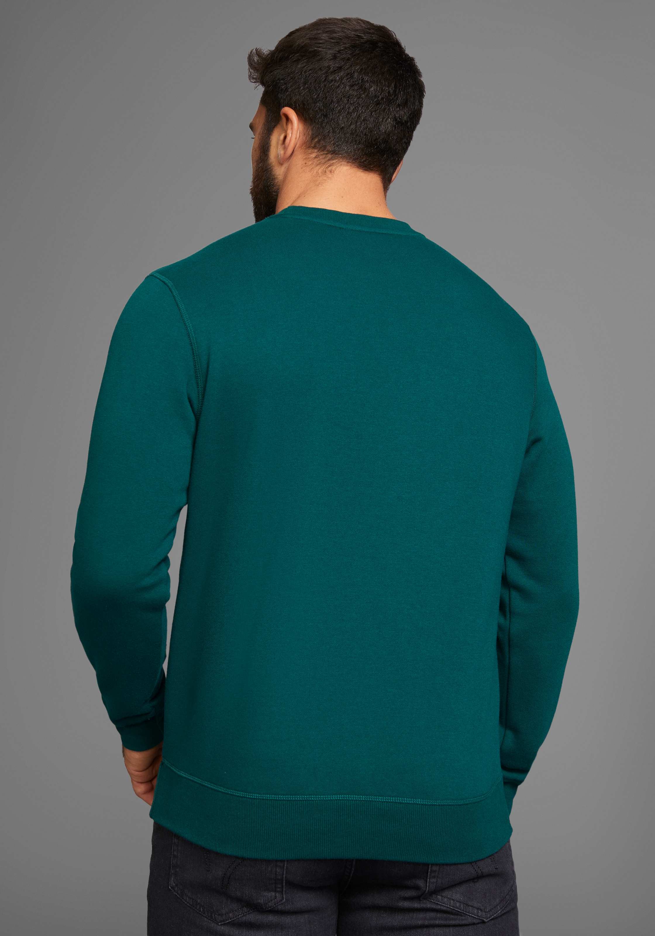 Man's World Sweatshirt Langarm, Basic-Stil, unifarben, Rundhalsausschnitt günstig online kaufen