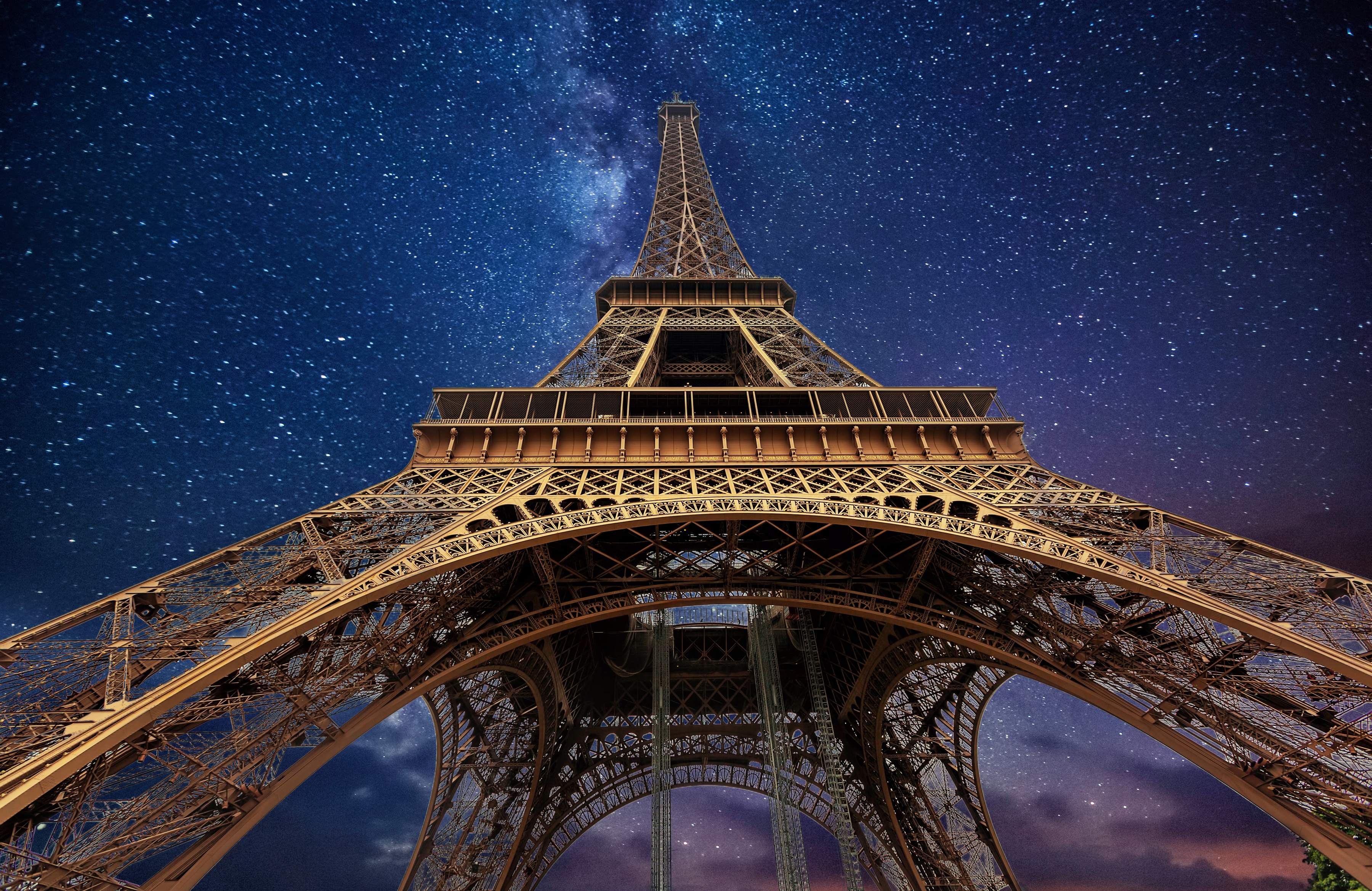 Papermoon Fototapete "EIFFELTURM-ABSTRAKT DESIGN PARIS STERNE HIMMEL TAPETE"