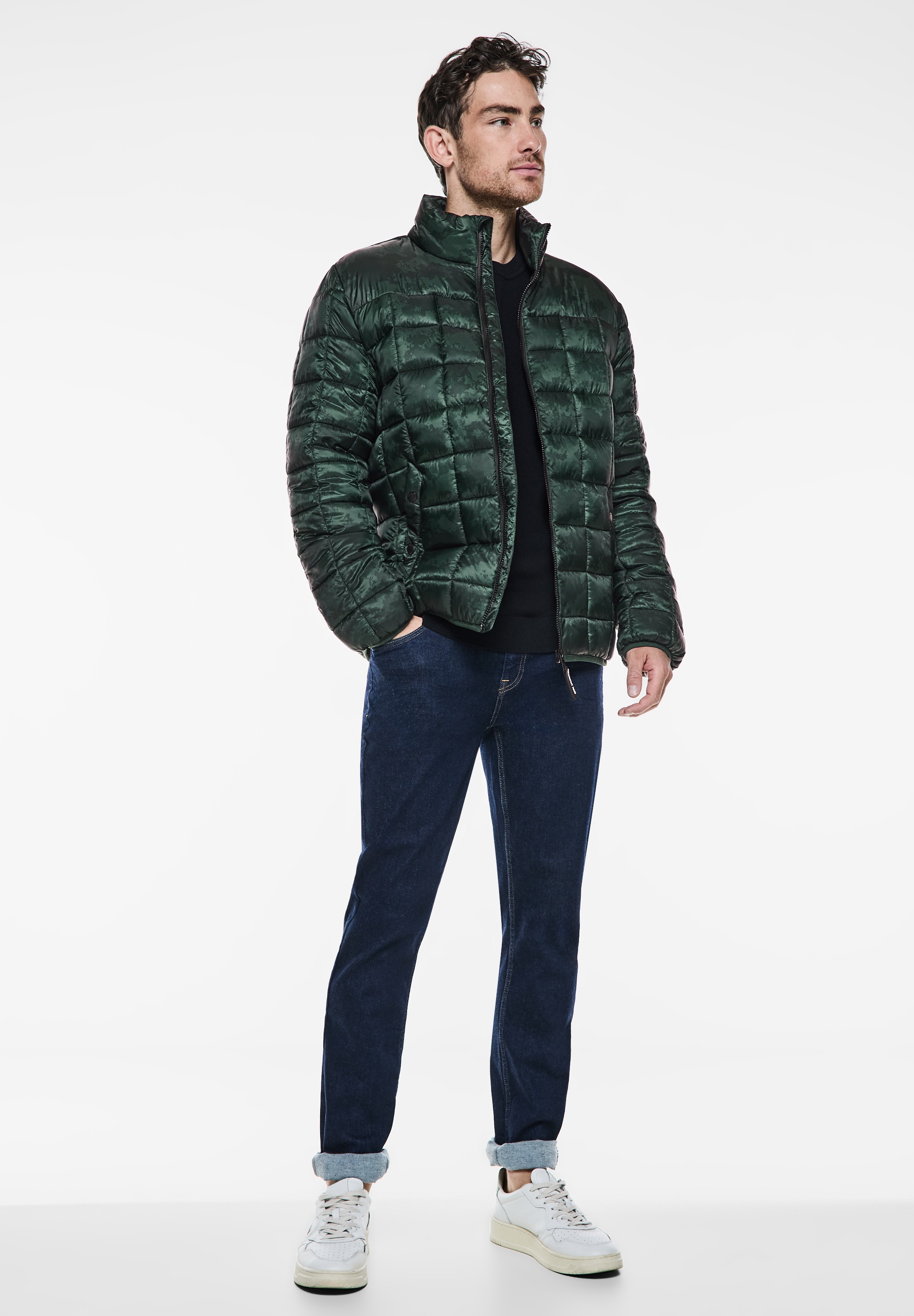 STREET ONE MEN Steppjacke, ohne Kapuze, mit Stehkragen