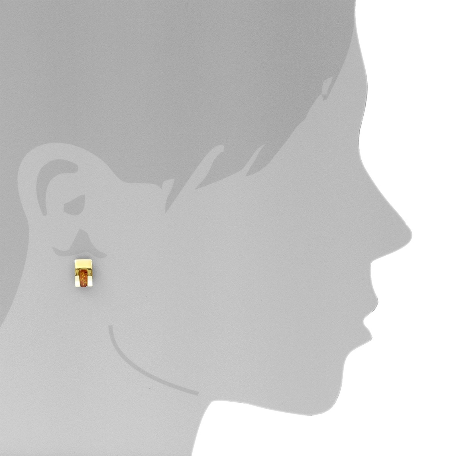 OSTSEE-SCHMUCK Paar Ohrstecker »- Zera - Gold 333/000 - Bernstein«