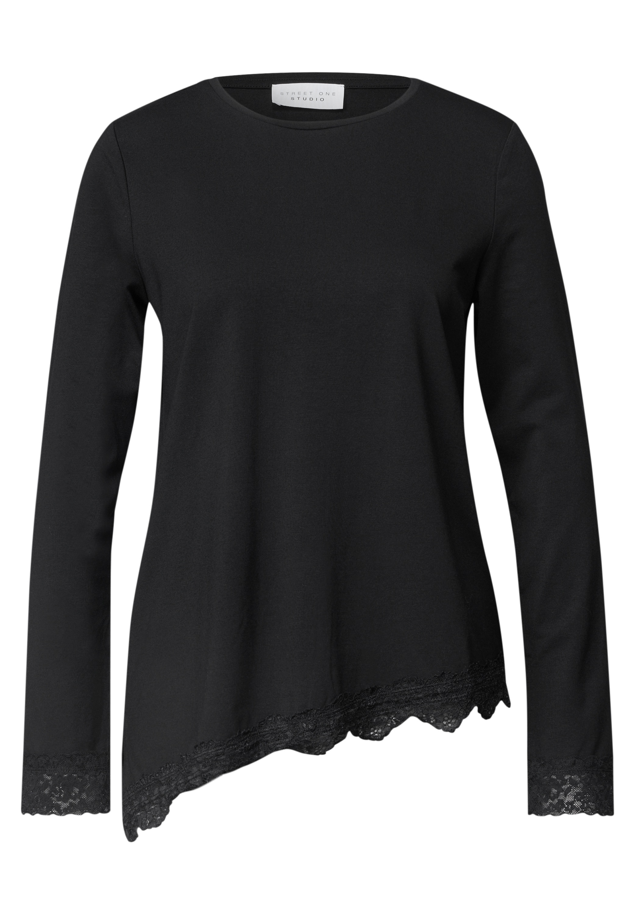 STREET ONE STUDIO Langarmshirt mit Spitzendetails