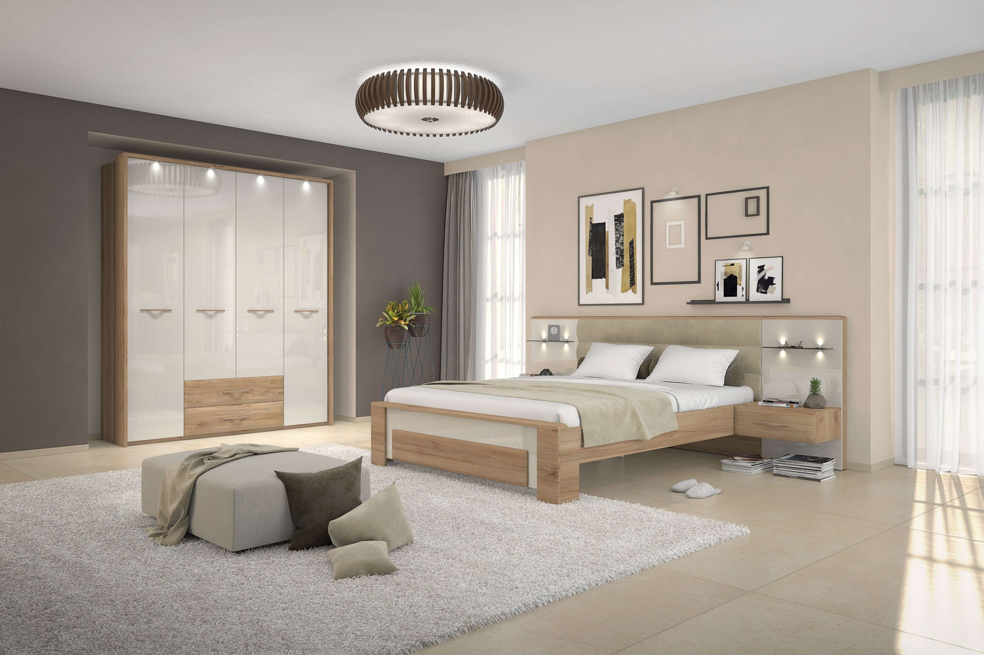 Home affaire Bettgestell »Gala, 160 oder 180x200cm Liegefläche, FSC-zertifiziert«, (optional passende Stauraumschubladen und Nachttische erhältlich), bequem gepolstertes Kopfteil, bezogen mit Samtvelours