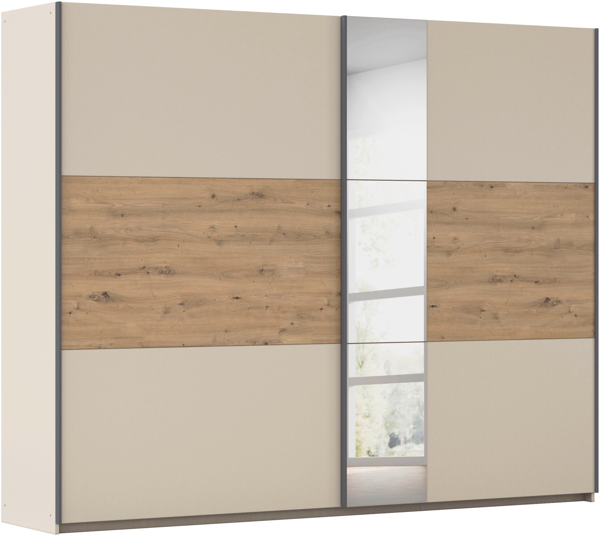 rauch "Kleiderschrank Schrank Garderobe Schlafzimmerschrank SAJO" in 2 Breiten (218, 261 cm) optional mit Spiegel MADE IN GERMANY