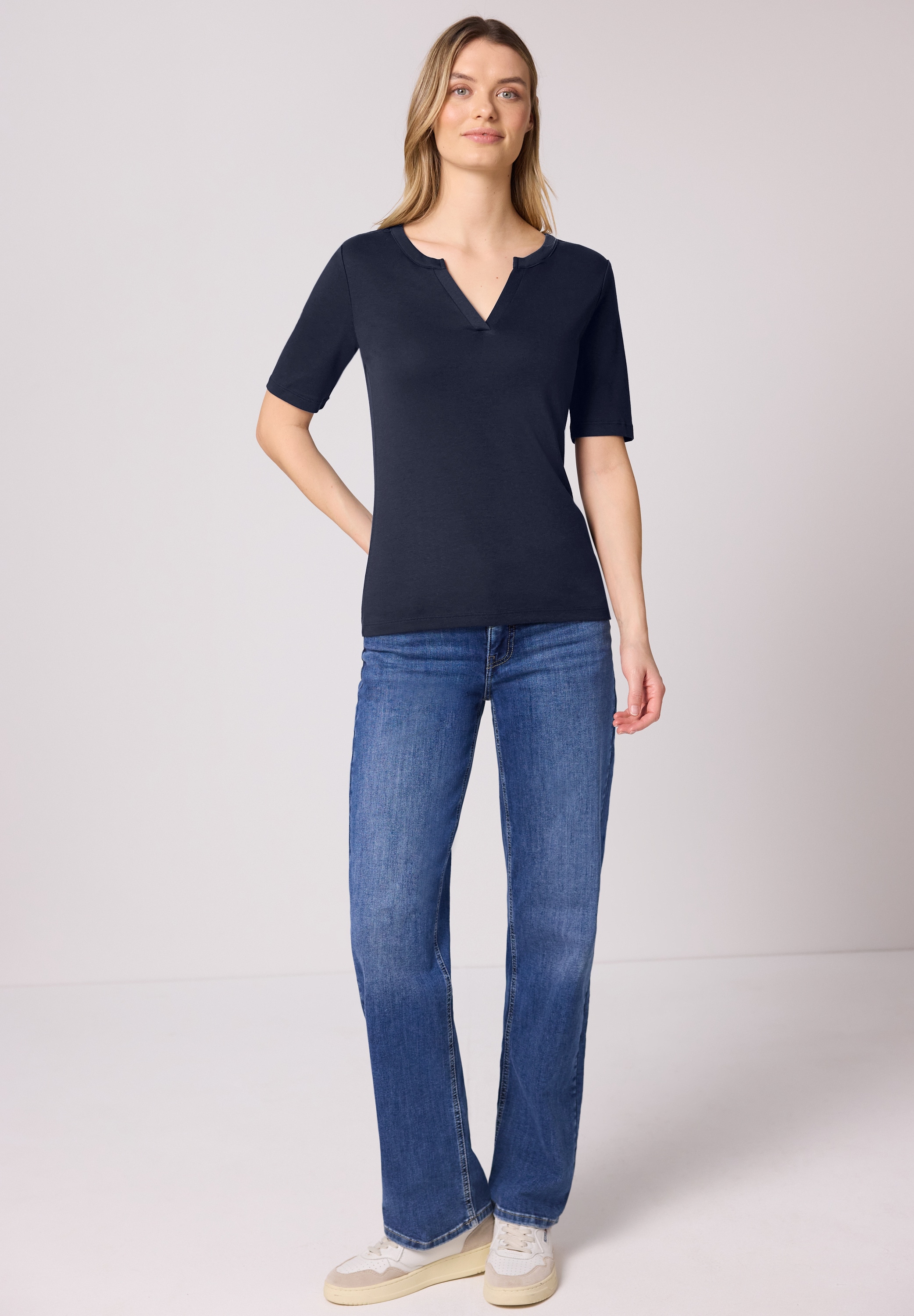 STREET ONE Rundhalsshirt Jersey