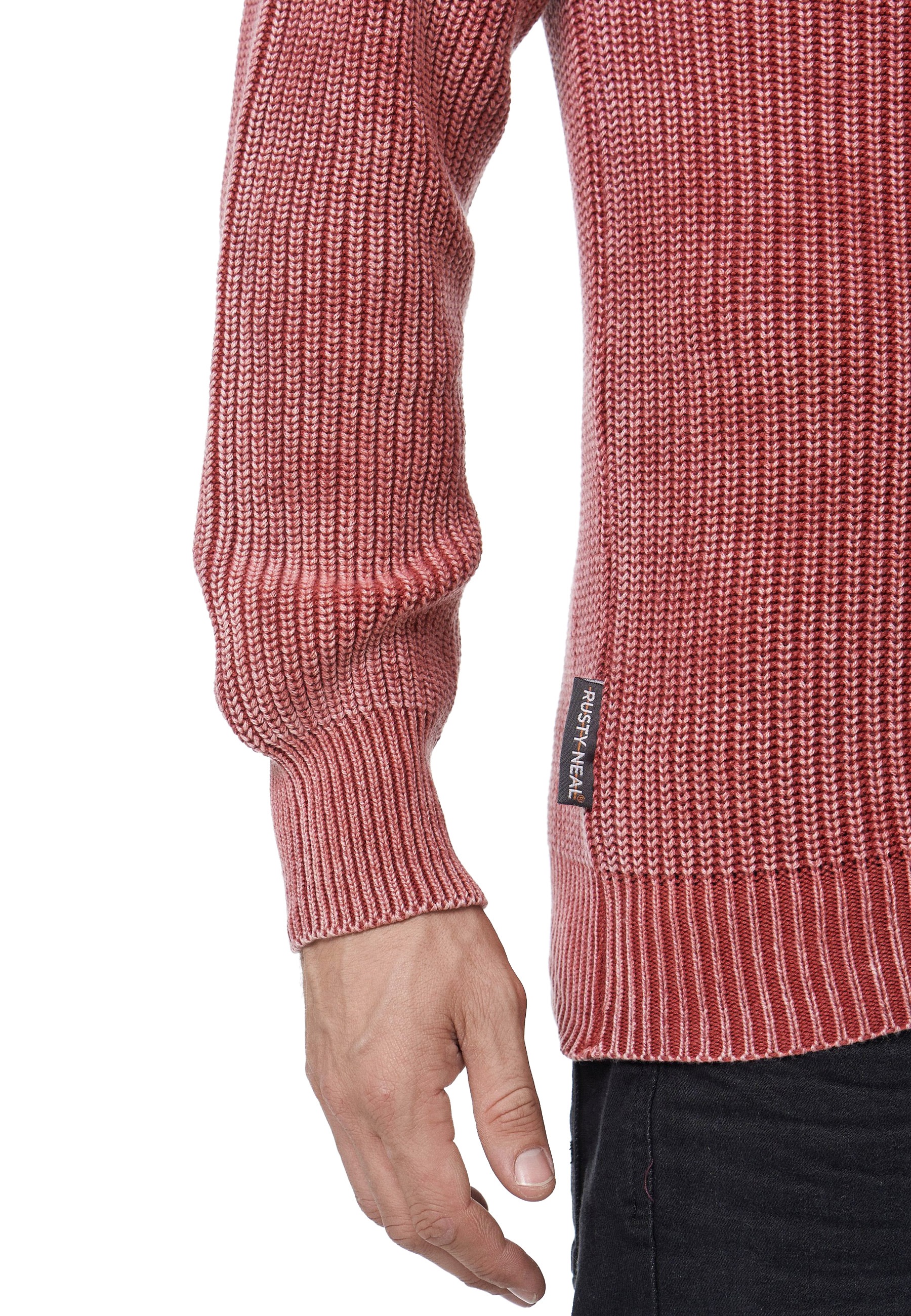 Rusty Neal Strickpullover, im dezenten Batik-Design