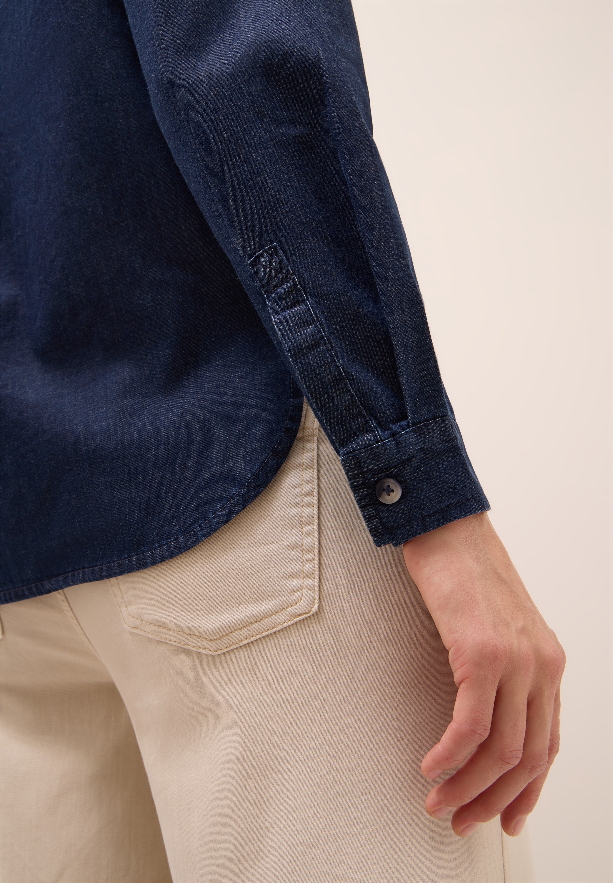 Thumbnail - Cecil Hemdbluse im Denim-Look