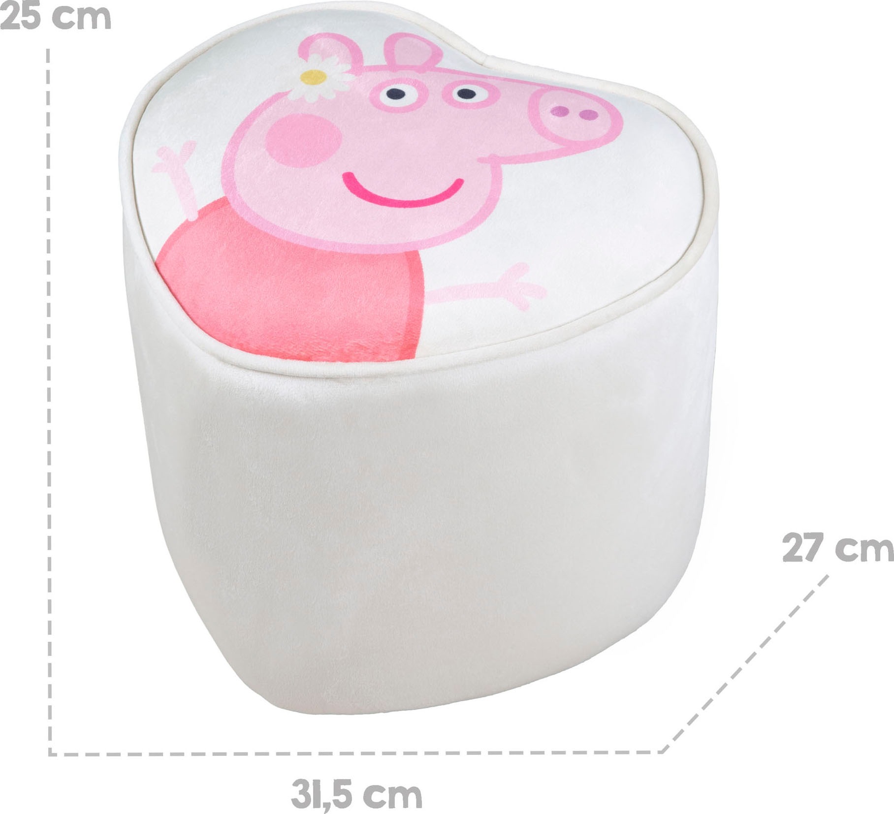 roba® Kinderhocker »Peppa Pig«, in Herzform