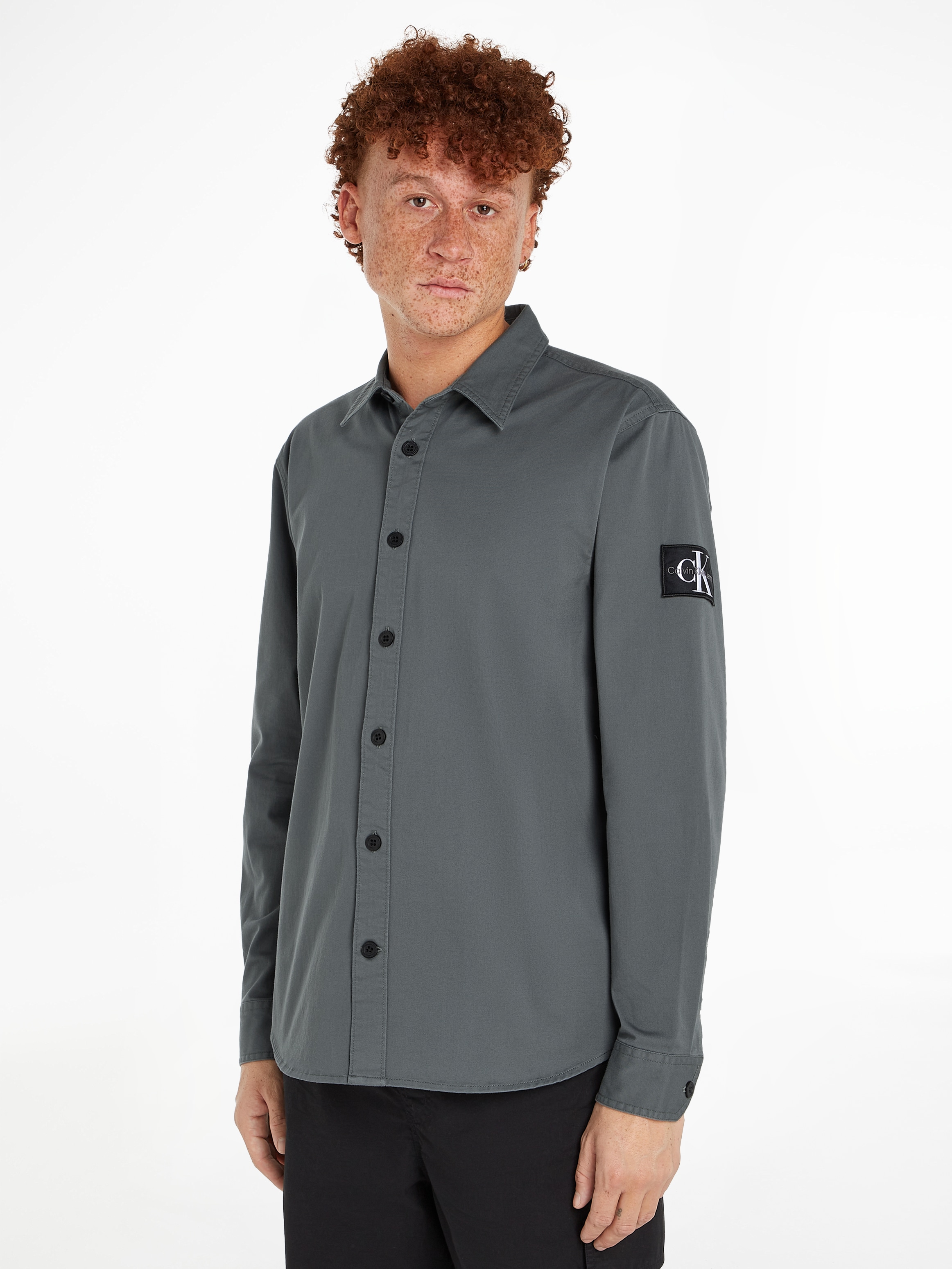 Calvin Klein Jeans Langarmhemd »MONOLOGO BADGE RELAXED SHIRT«