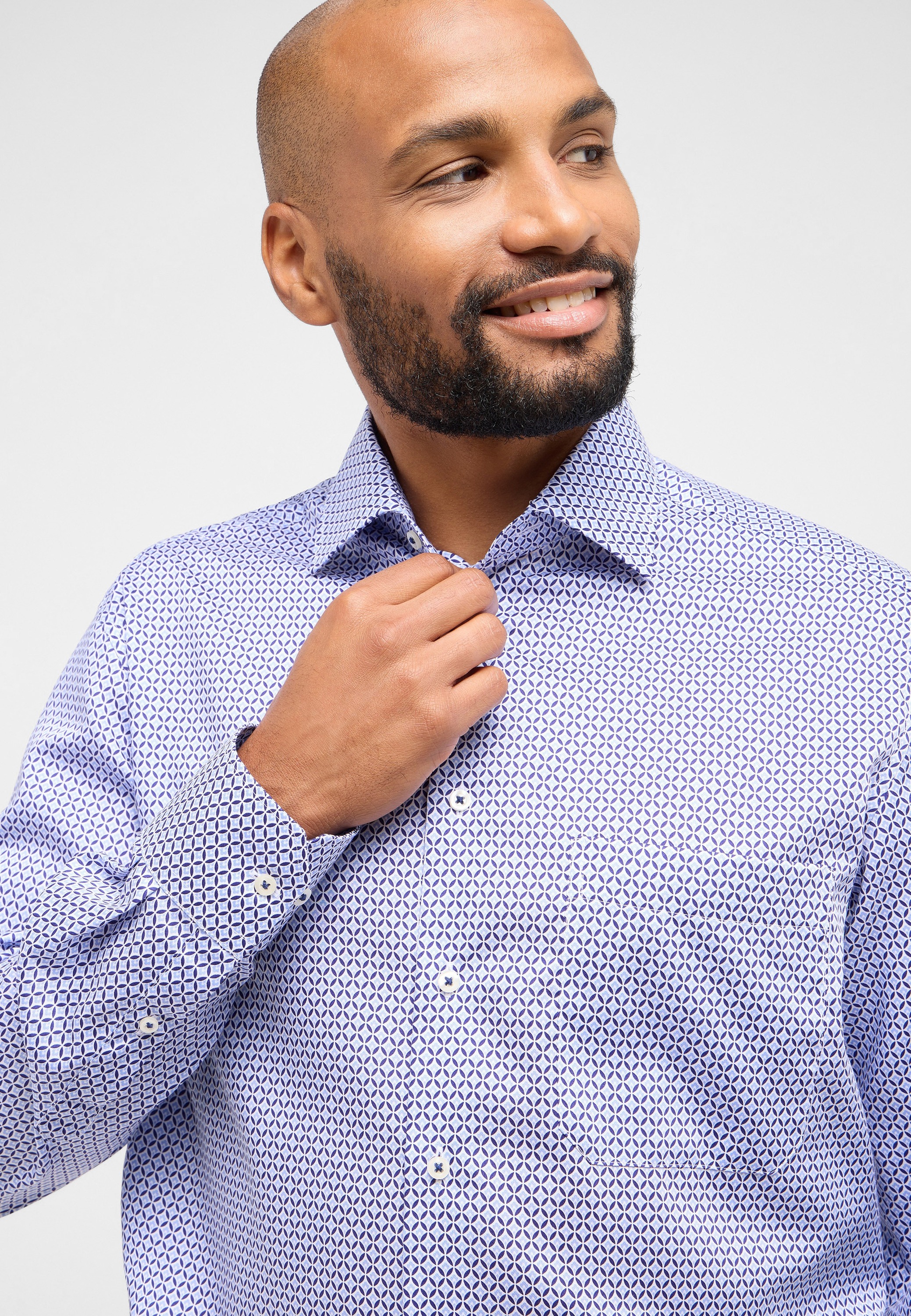 Thumbnail - Eterna Langarmhemd "COMFORT FIT" NON IRON (bügelfrei)