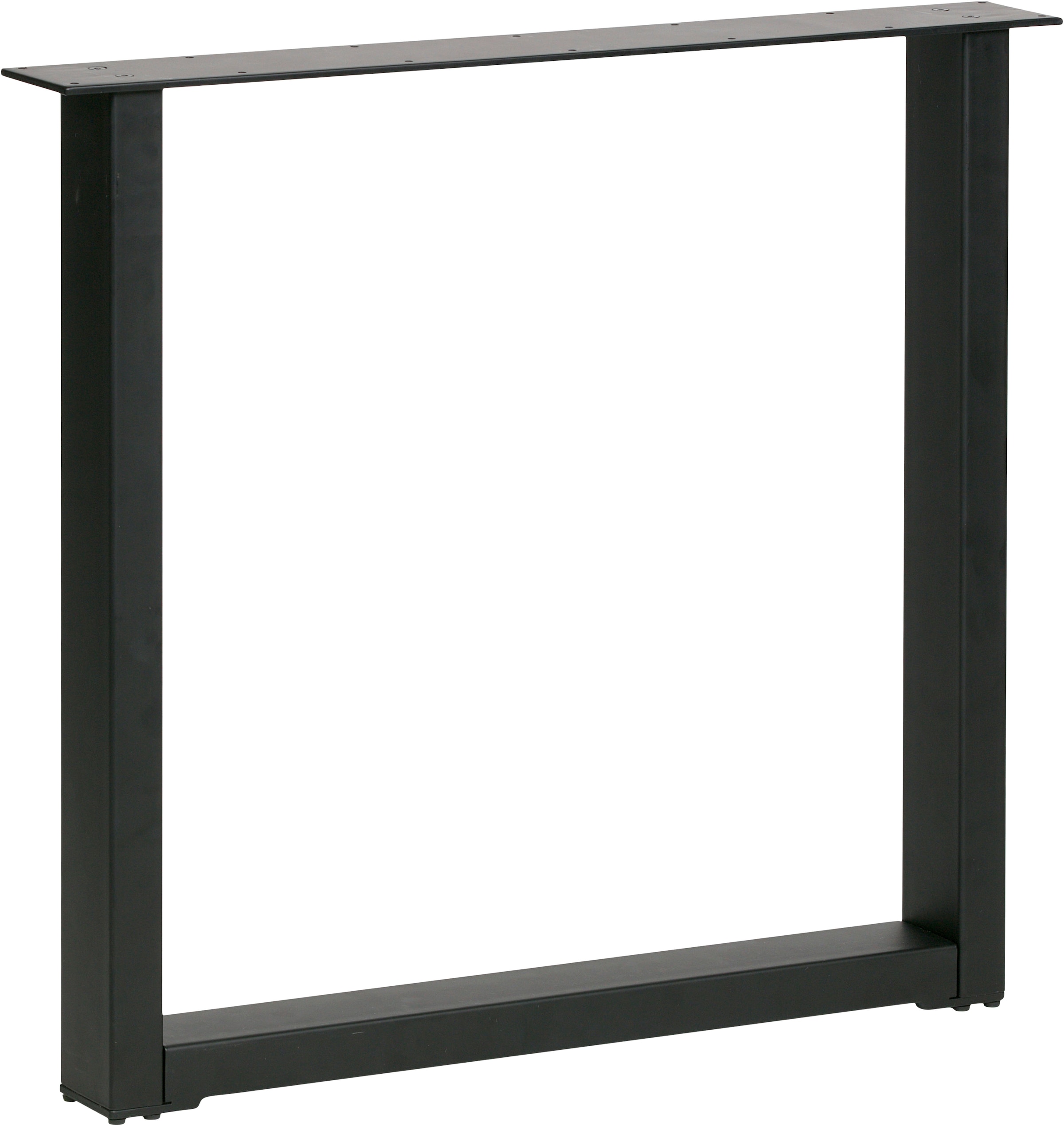 WOOOD Tischbein "Tablo Maastricht aus Metall mit Pulverbeschichtung B79 x T10 x H72 cm" U-Form-Gestell 4x8 cm, Tragkraft 50 kg, einfach zu montieren