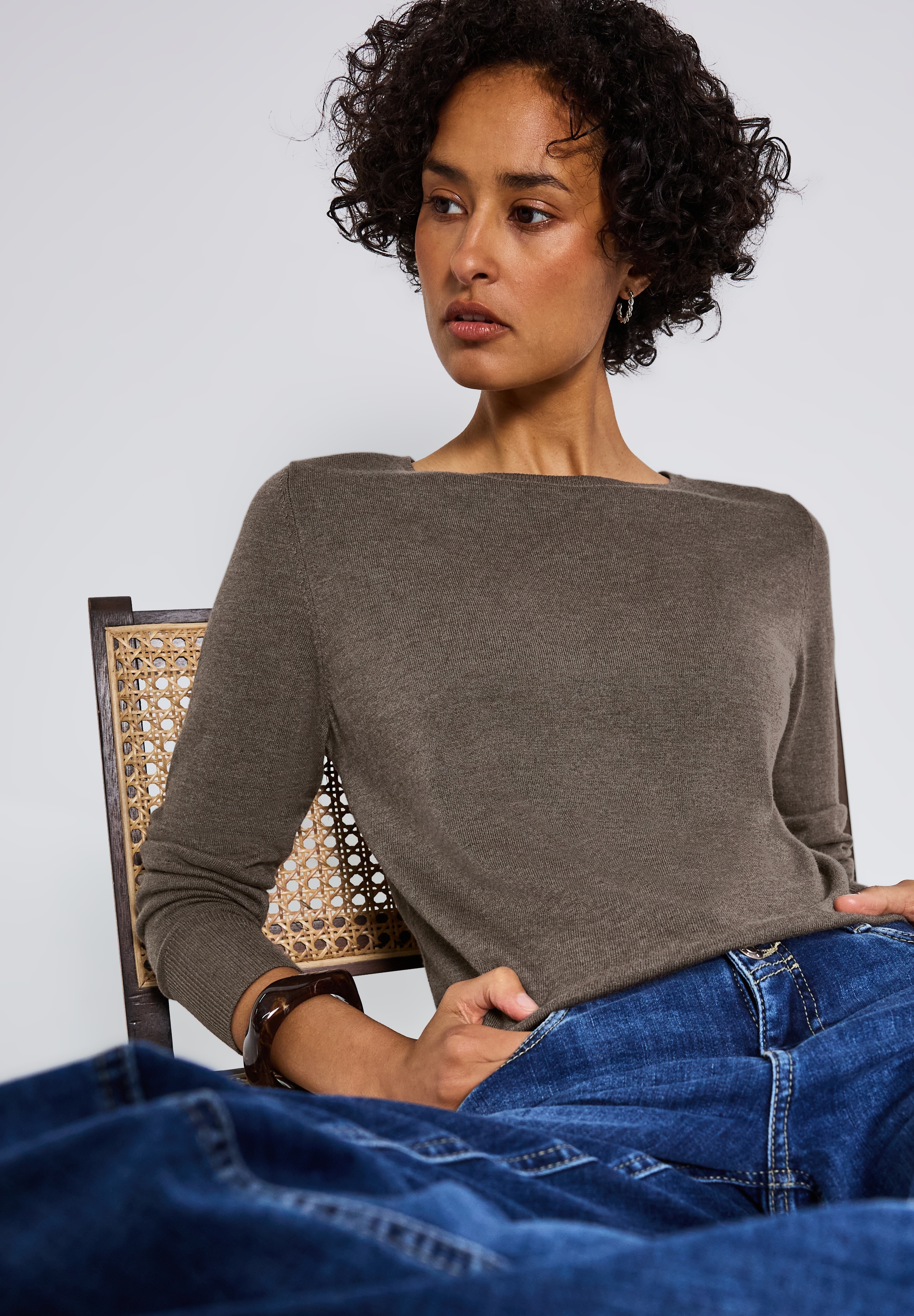 STREET ONE Strickpullover, mit U-Boot-Ausschnitt