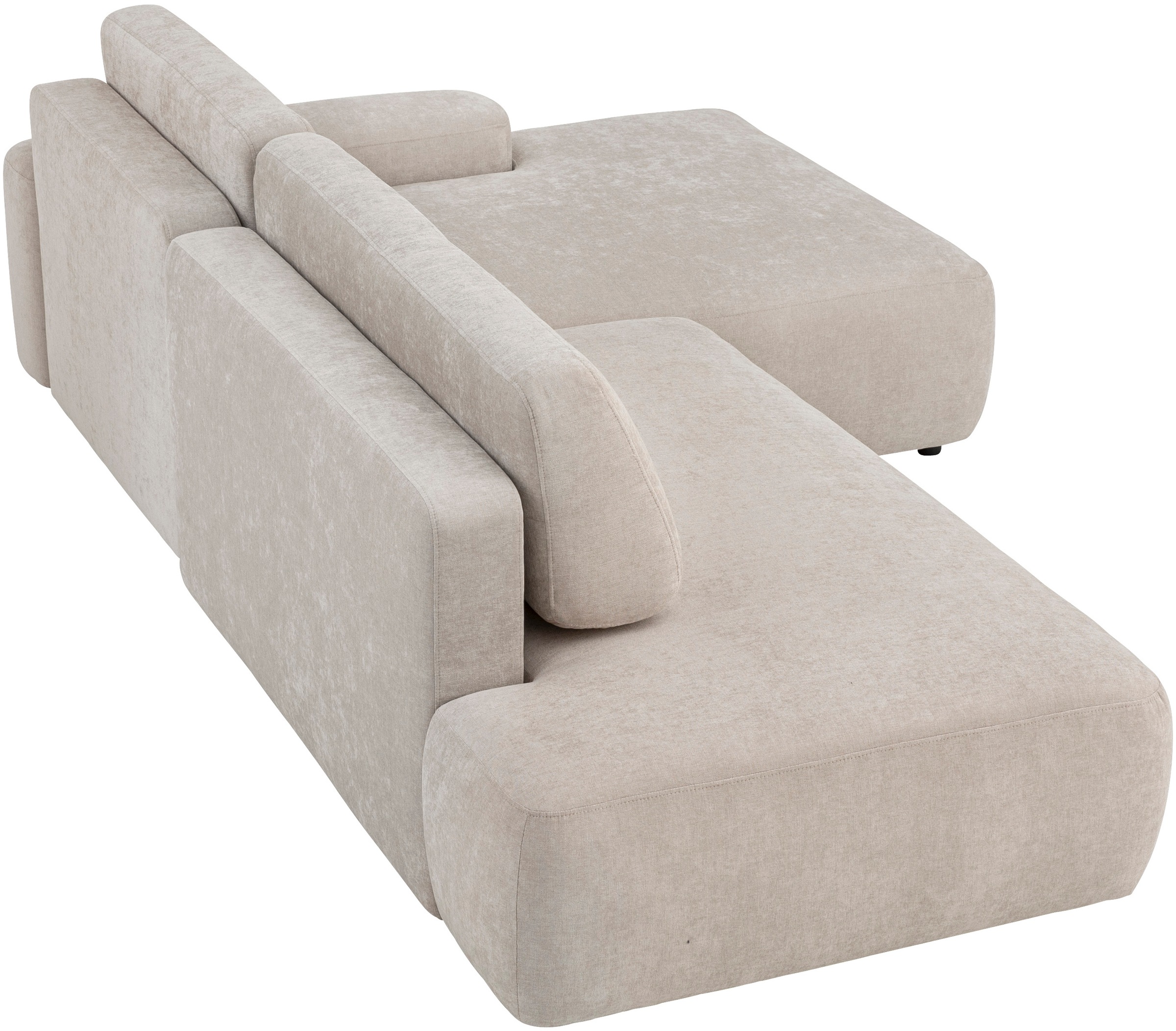 INOSIGN Ecksofa »TORGE, Schlafsofa Cord, Samtvelours u. Strukur fein, Couch in L-Form«, Schlaffunktion und Bettkasten, Liegefläche: 210x125 cm, neues Design