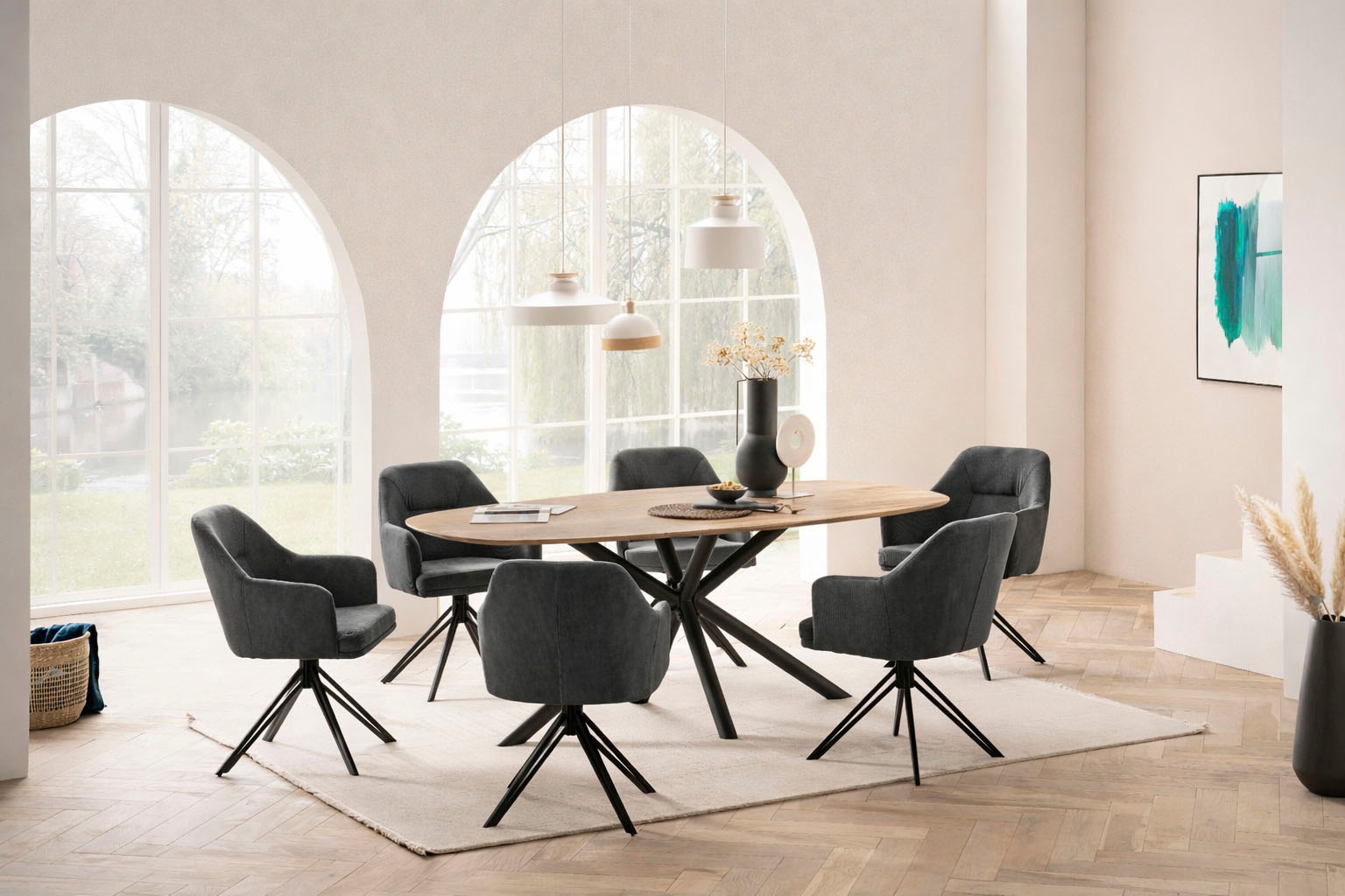 Home affaire Esszimmerstuhl "Inca" (Set) 2 Stk.mit Drehgestell günstig online kaufen