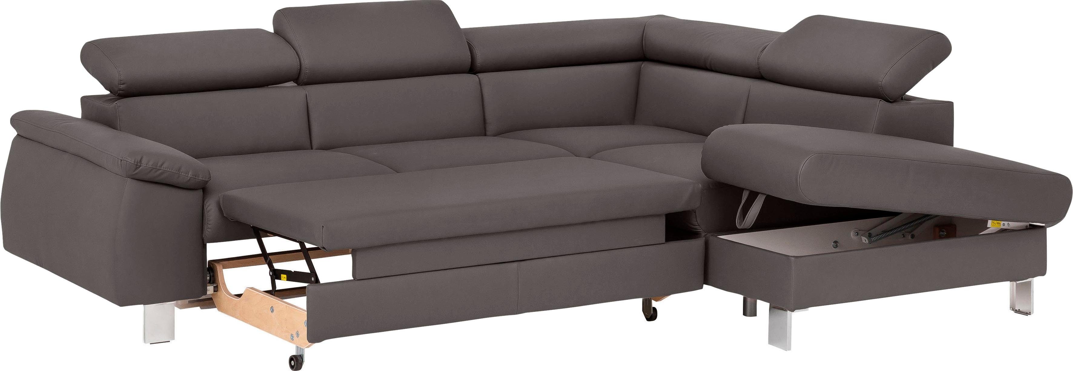 Thumbnail - COTTA Ecksofa "Komaris L-Form mit Kopfteilverstellung", wahlweise mit Bettfunktion, Bettkasten & Beleuchtung