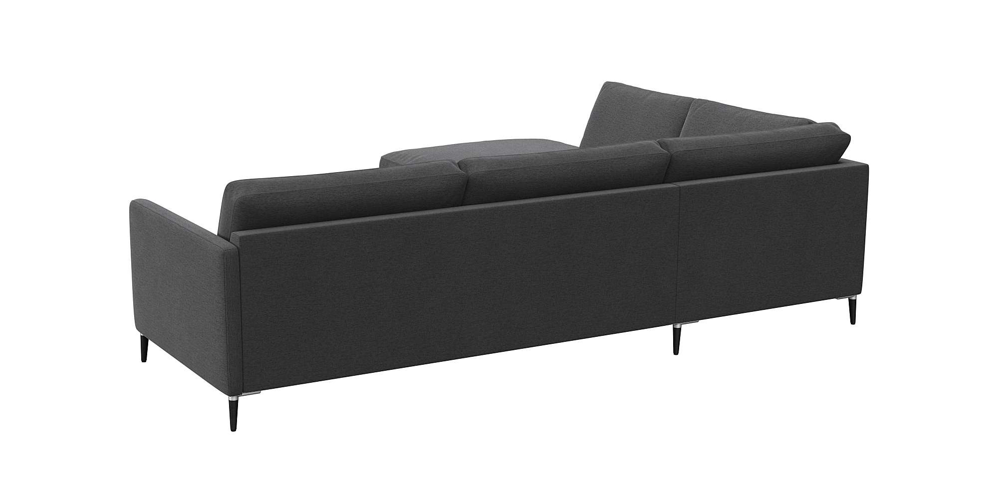 FLEXLUX Ecksofa »Fiore, L-Form«, schmale Armlehnen, Kaltschaum, Füße Alu+schwarz