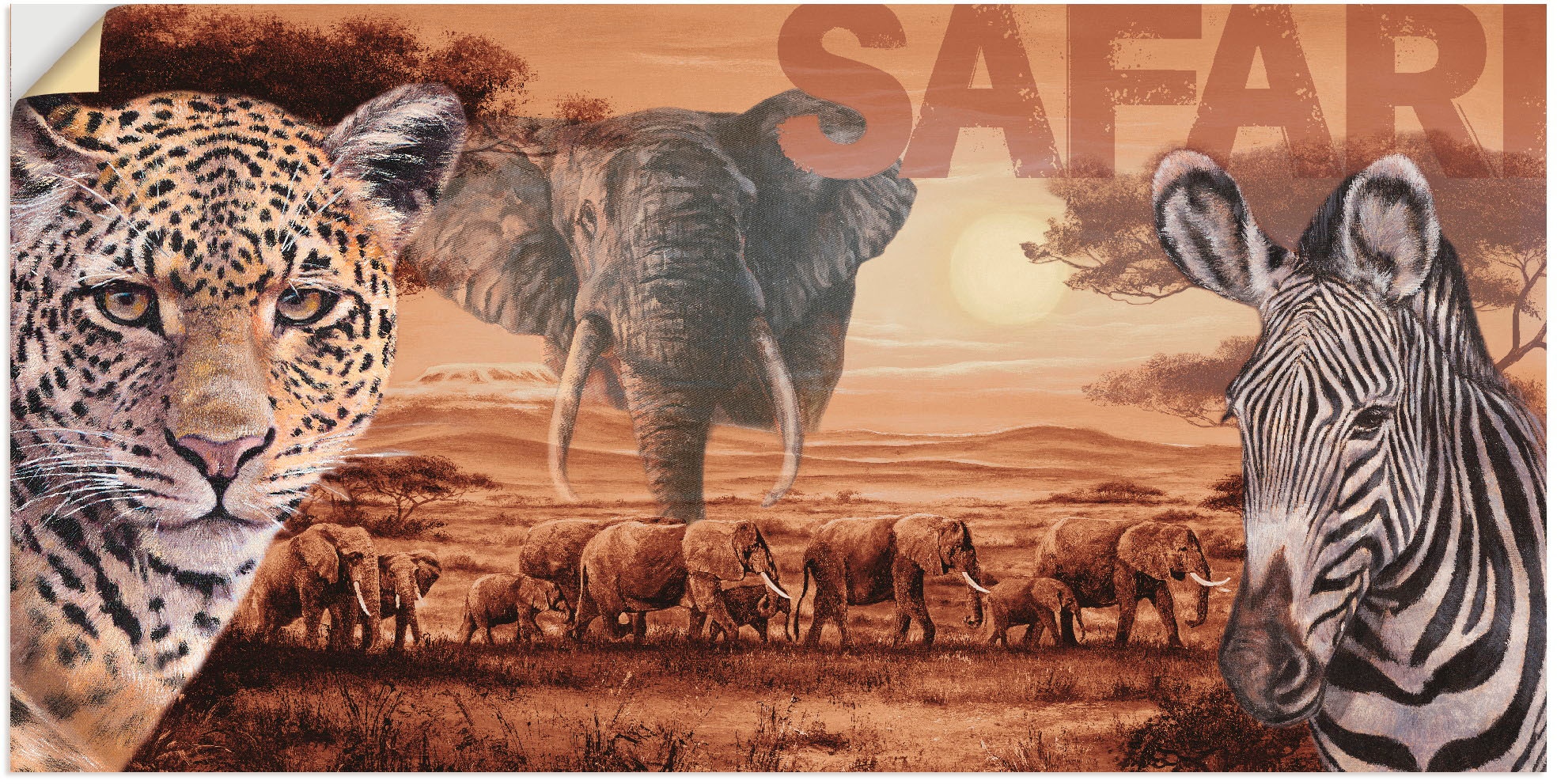 Wildtiere, Wandbild | »Safari«, BAUR Artland St.) (1