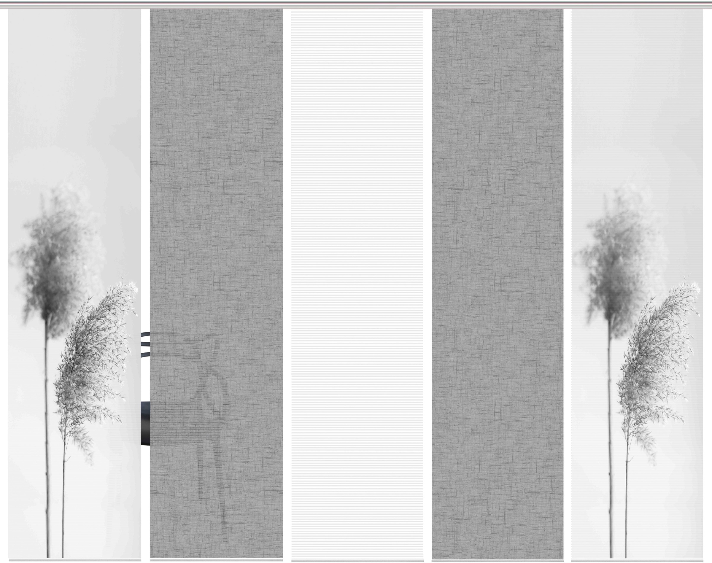 Vision S Schiebegardine "IRLOS 5er SET" Paneelwagen 5 Stk. tlg. Schiebevorh günstig online kaufen