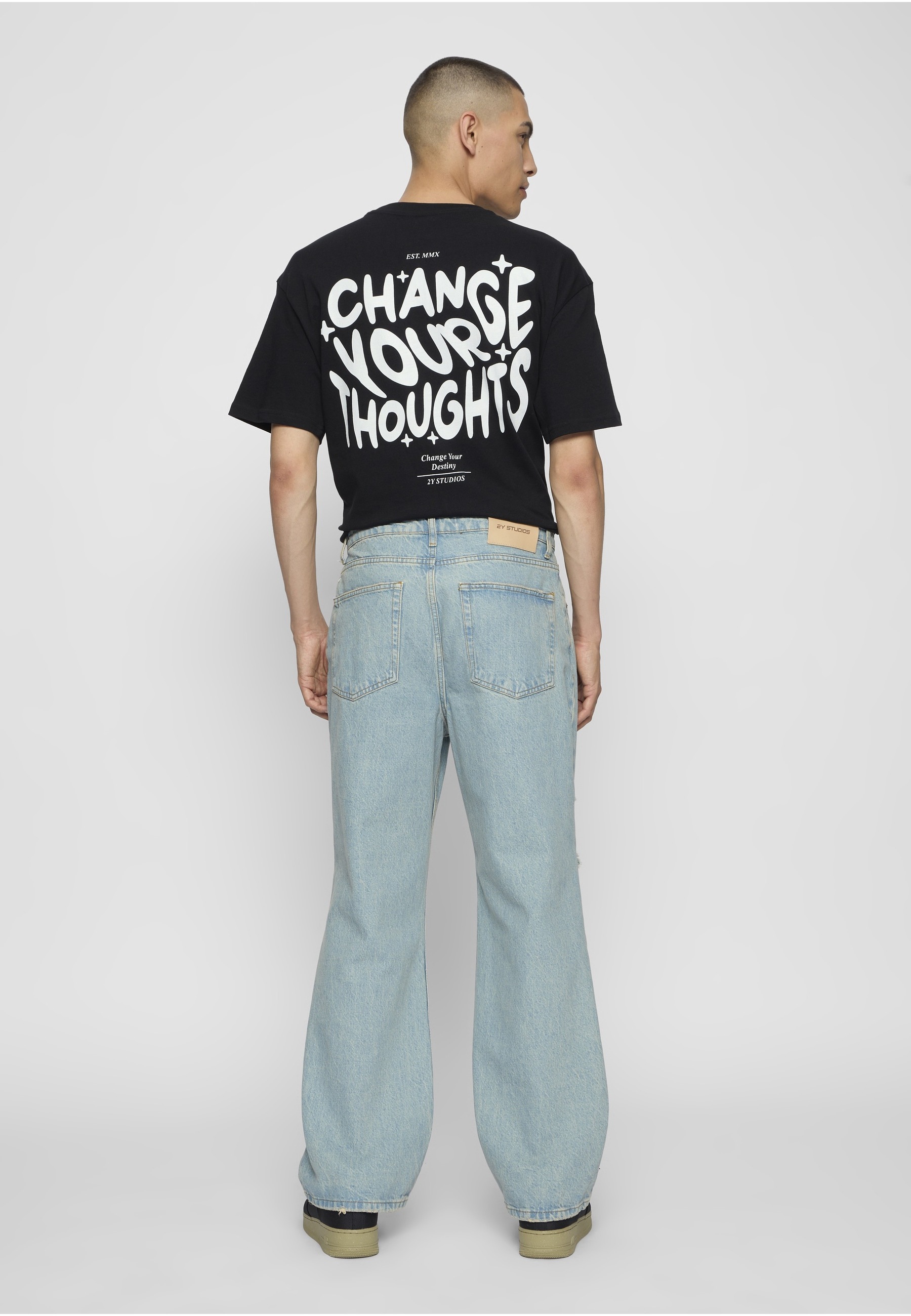 2Y Studios »2Y Studios 2Y Anduin Ripped Baggy Jeans«