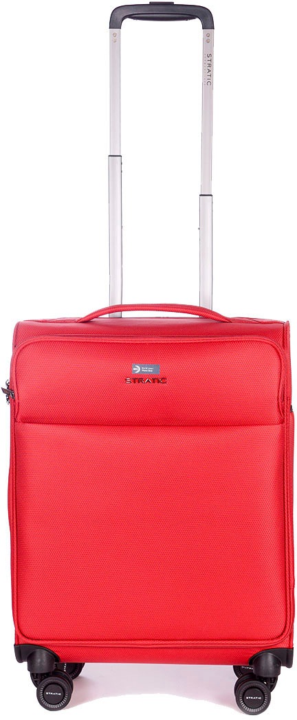 Stratic Weichgepäck-Trolley "Stratic Light + S, red", 4 Rollen, Handgepäck Reisekoffer Reisegepäck TSA-Zahlenschloss