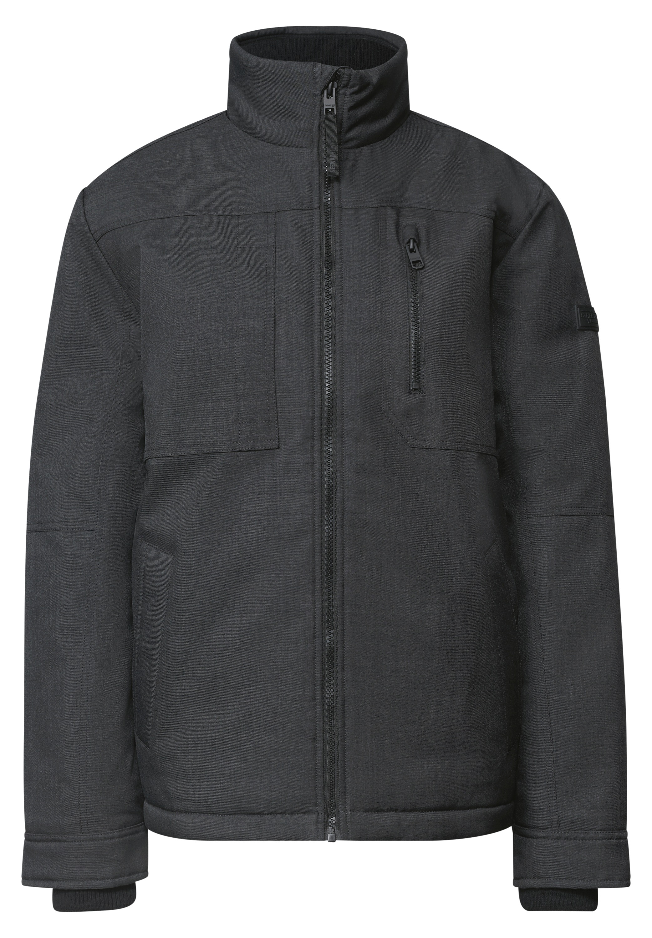 STREET ONE MEN Kurzjacke ohne Kapuze im Melange Look