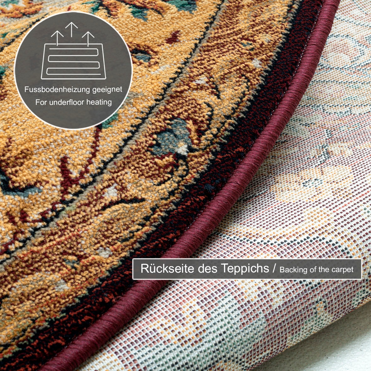 THEKO Teppich »Gabiro 208« oval 10 mm Höhe Orient-Optik, ideal im Wohnzimmer & Schlafzimmer