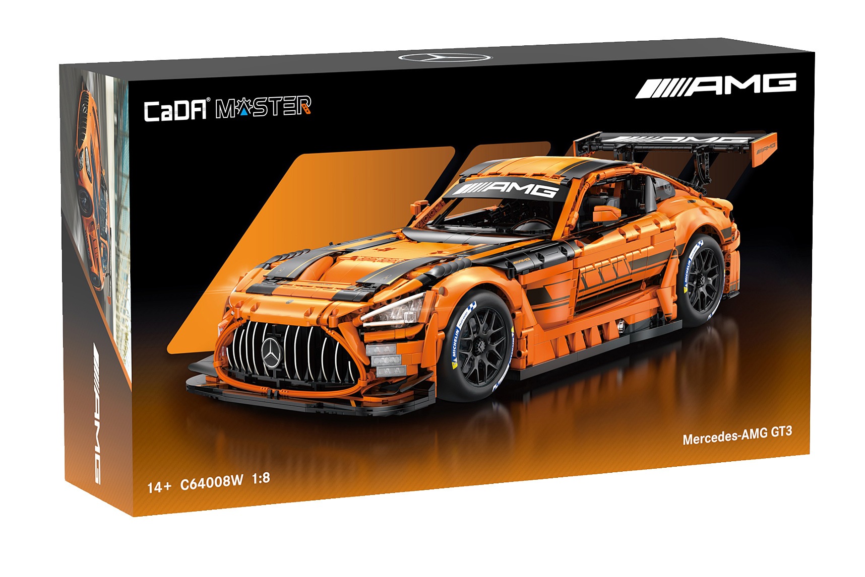 Jamara Konstruktions-Spielset »CaDA, Brick, Mercedes-AMG GT3 orange (402899)« im Maßstab 1:8