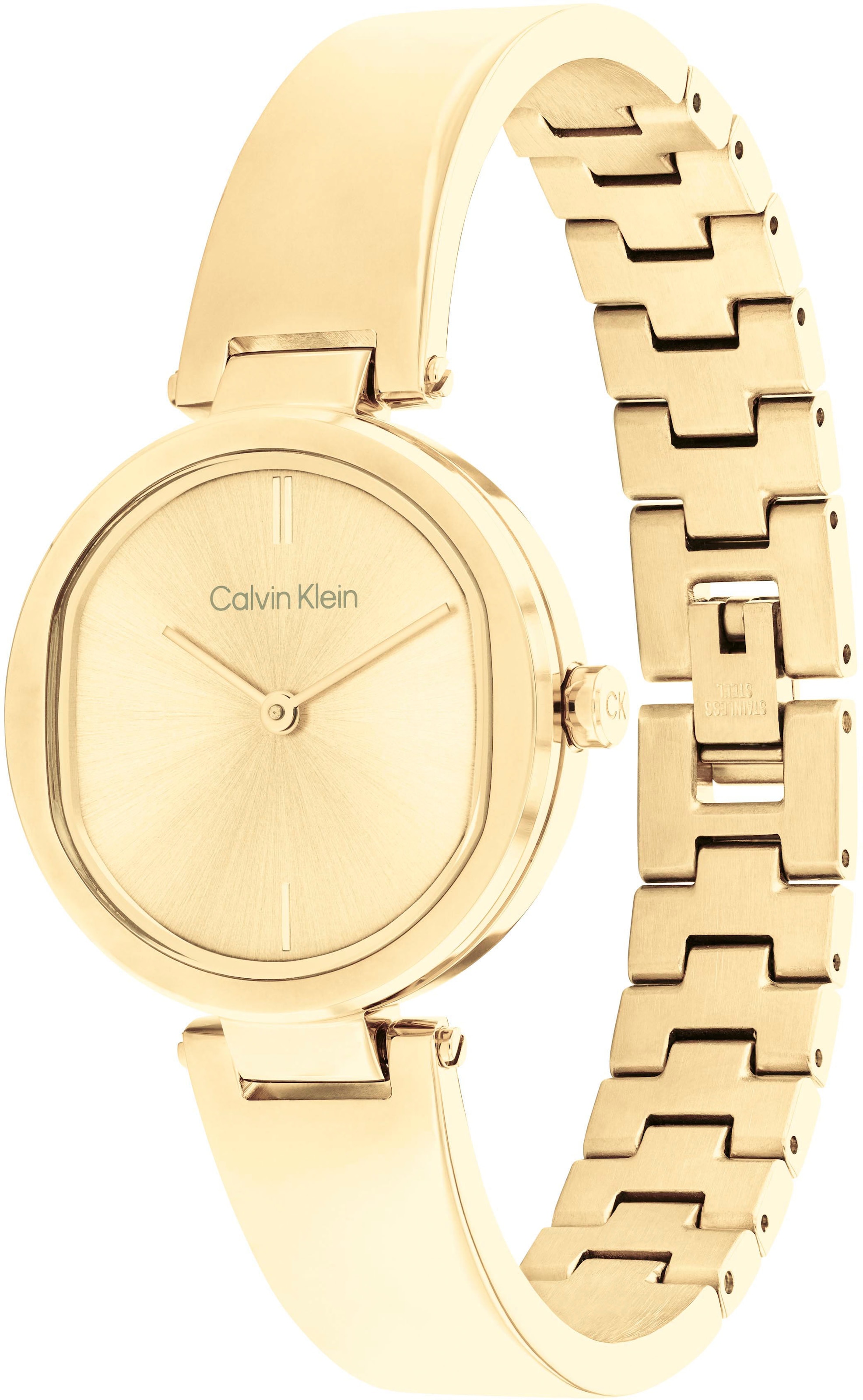 Calvin Klein Quarzuhr »SCULPTURAL, 25200309«, Armbanduhr, Damenuhr, Mineralglas, IP-Beschichtung