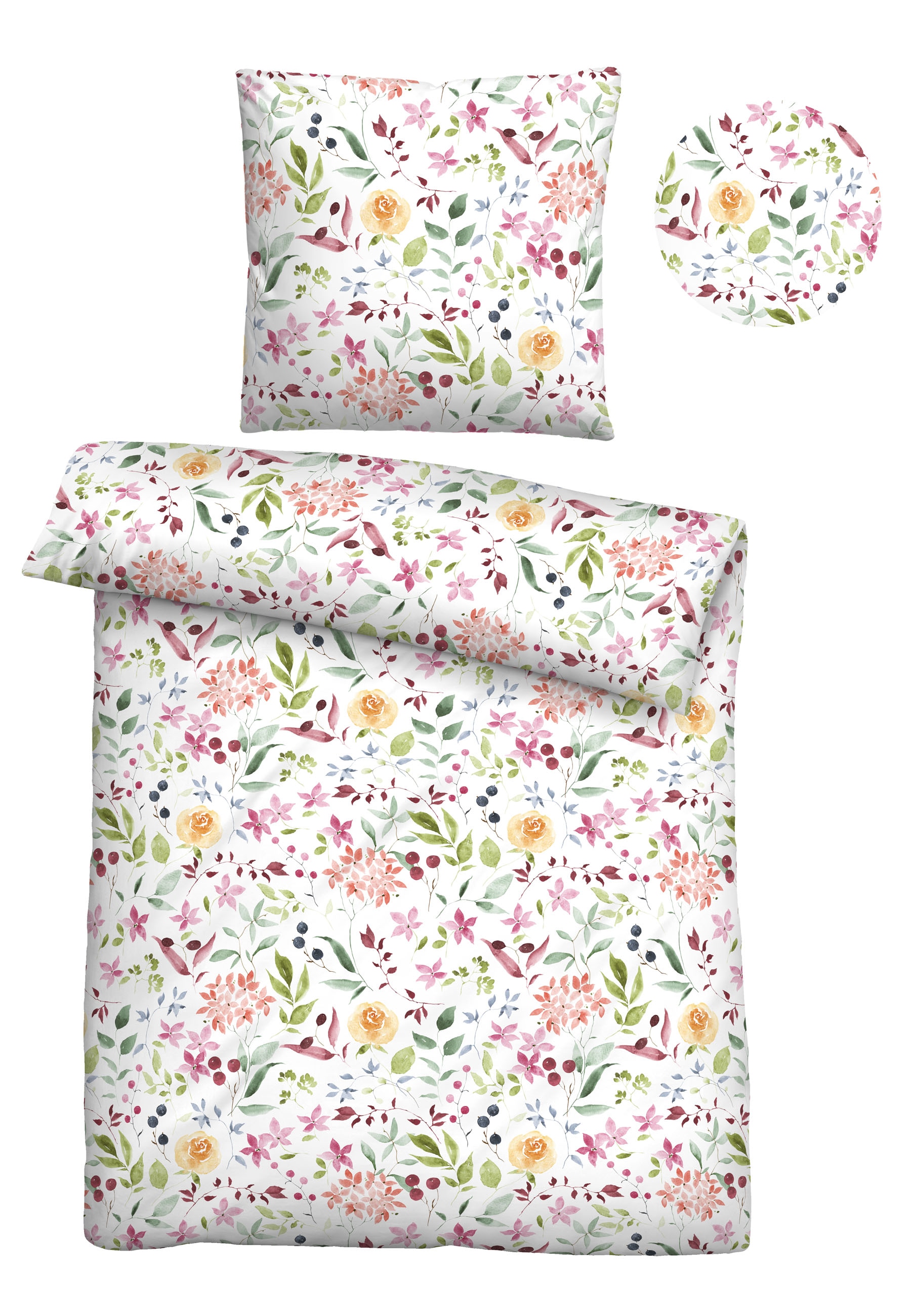 Castell - Markenbettwäsche Bettwäsche »20762« 2 absolut bügelfrei, 100% Baumwolle, mit Reißverschluss, ganzjährig