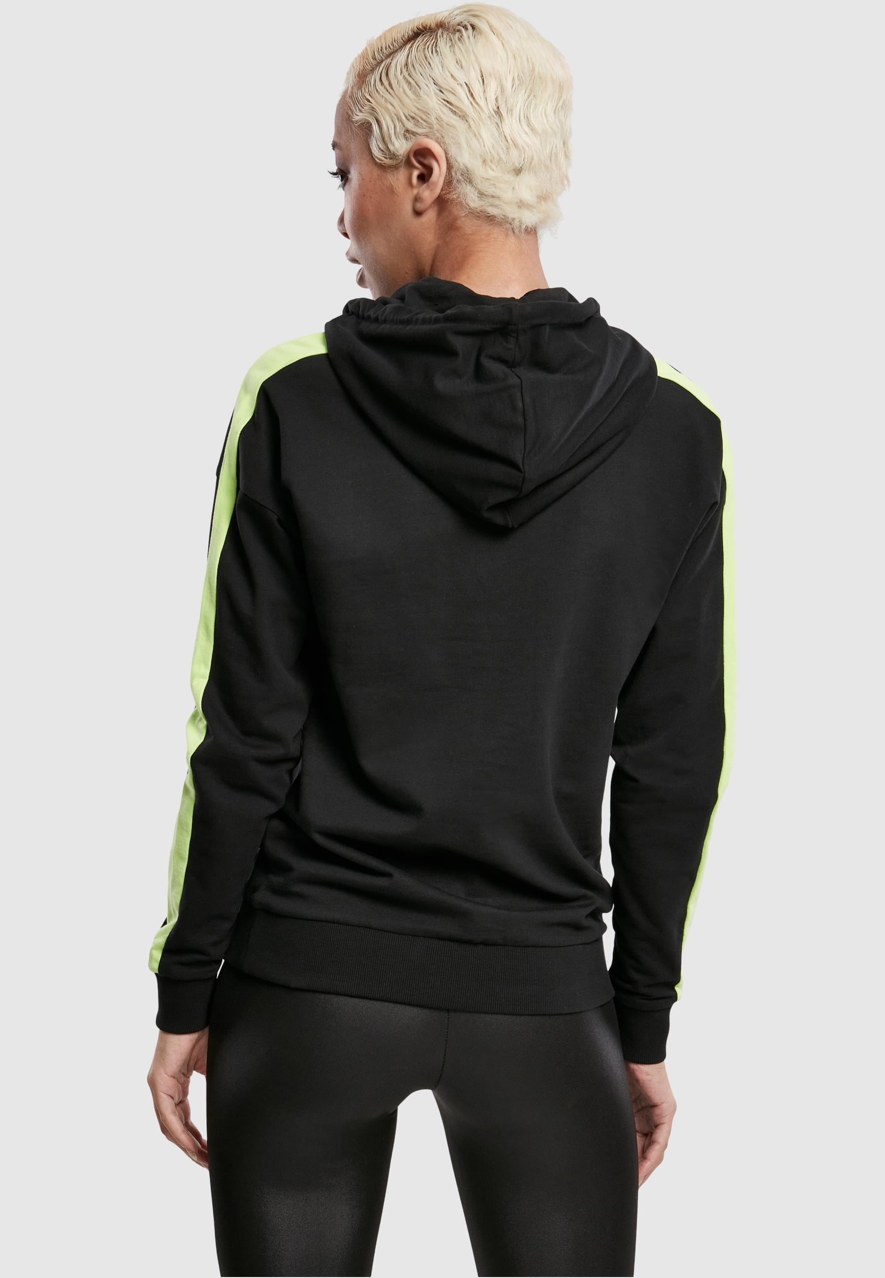URBAN CLASSICS Kapuzenpullover »Urban Classics Damen Ladies Neon Shoulder Stripe Hoody«, (1 tlg.)
