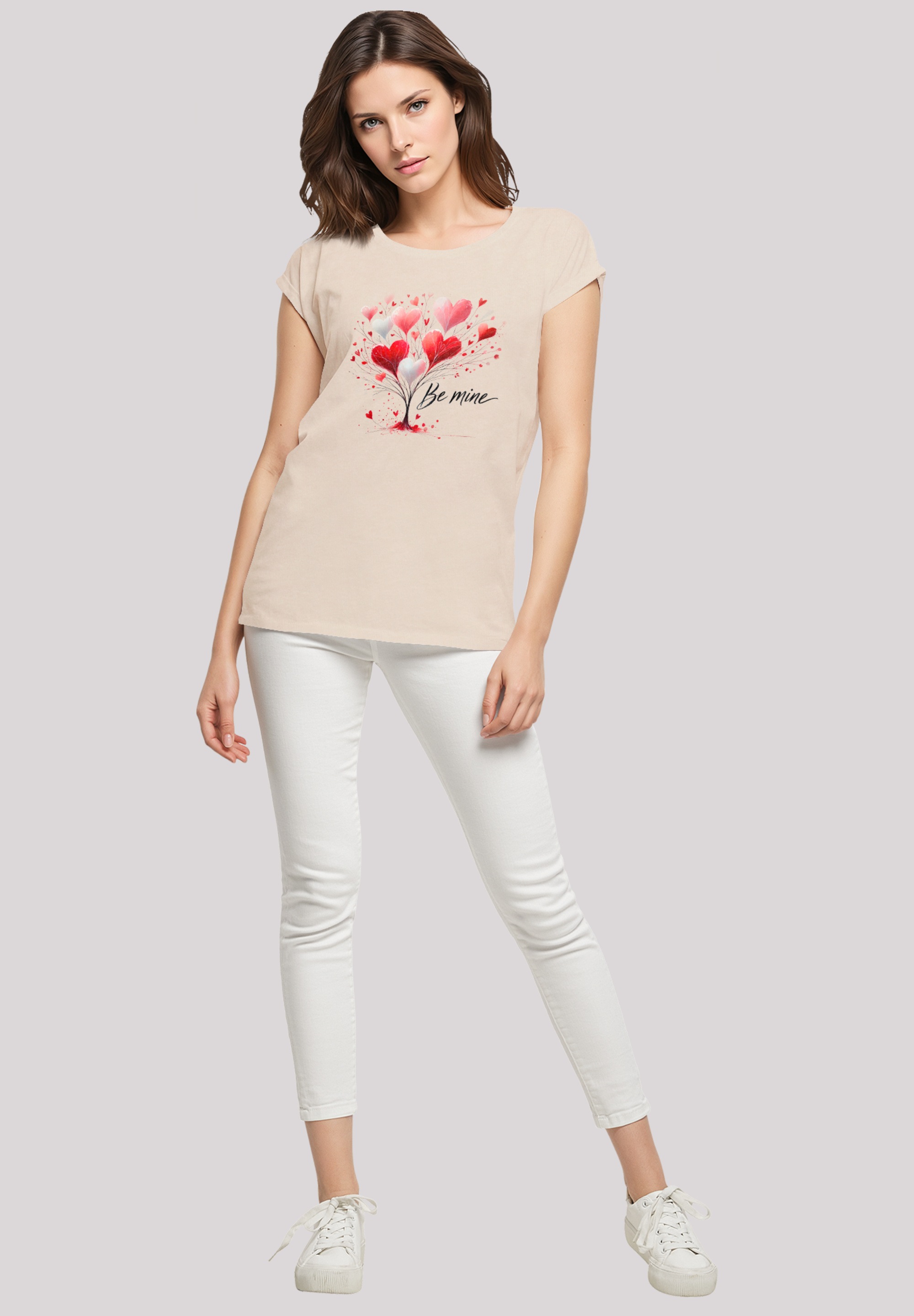 F4NT4STIC T-Shirt »Herzbaum Be Mine!«, Premium Qualität