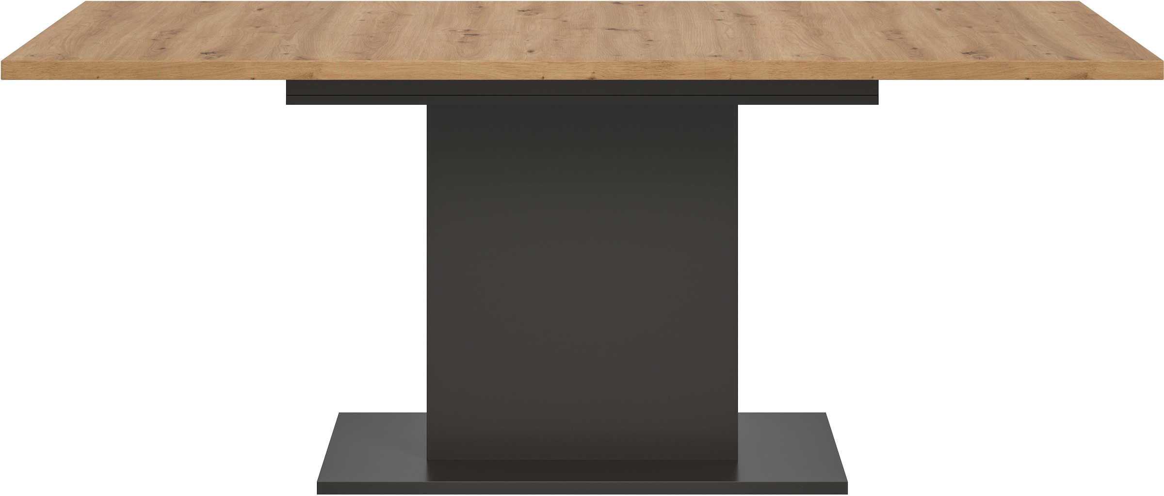 INOSIGN Esstisch »Motus, ausziehbar 150 -190 cm, inklusive 40 cm Einlegeplatte«, (Set, 1 St.), Säulengestell mit Bodenplatte, Tisch, Küchentisch, Esszimmer, Küche