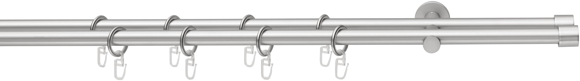 Good Life Gardinenstange "CAP" Ø 16 mm 2 läufig-läufig Fixmaß mit Ringen günstig online kaufen