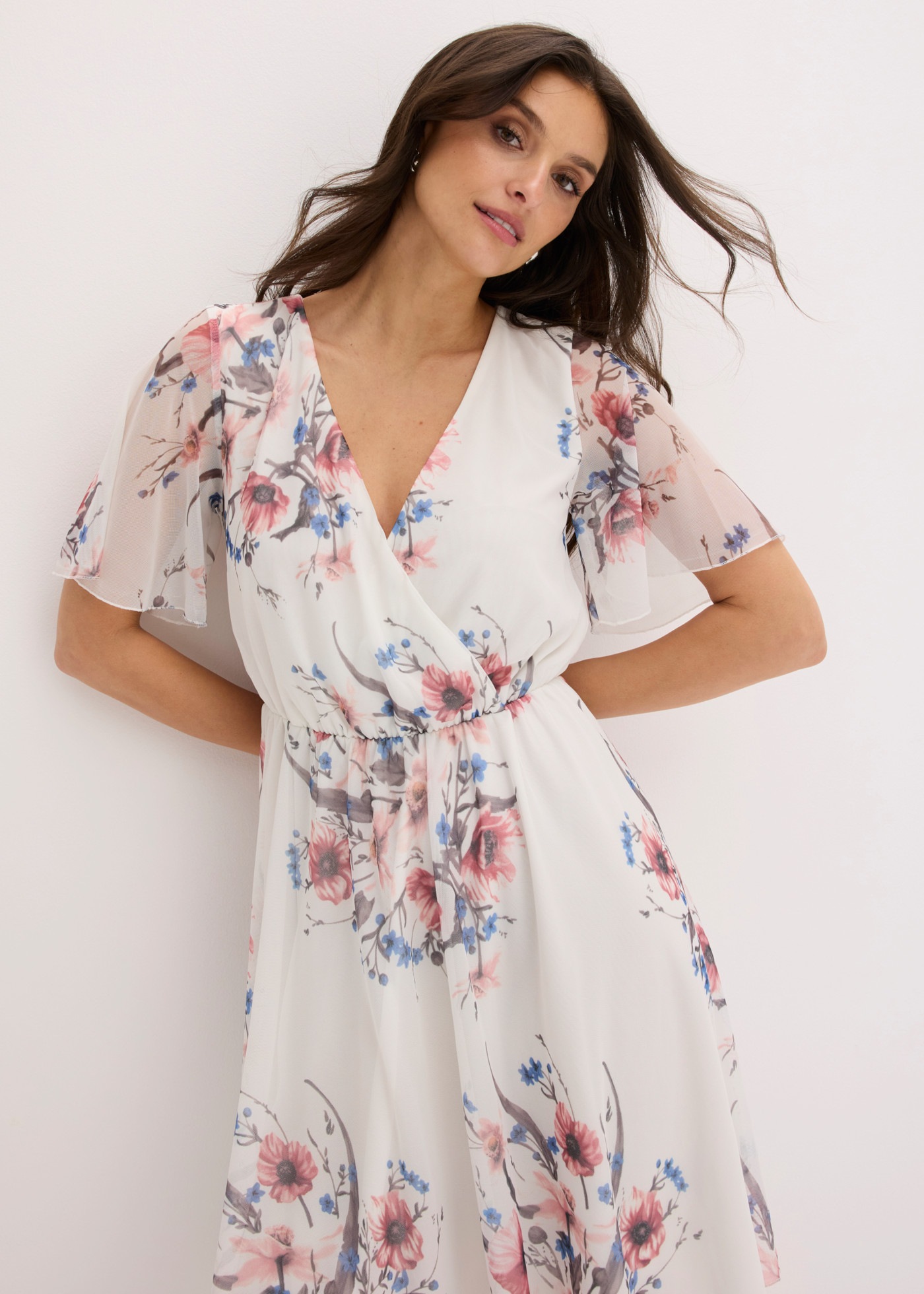 bonprix Minikleid für den Alltag, aus Polyester und Elasthan, ausgestellte Passform